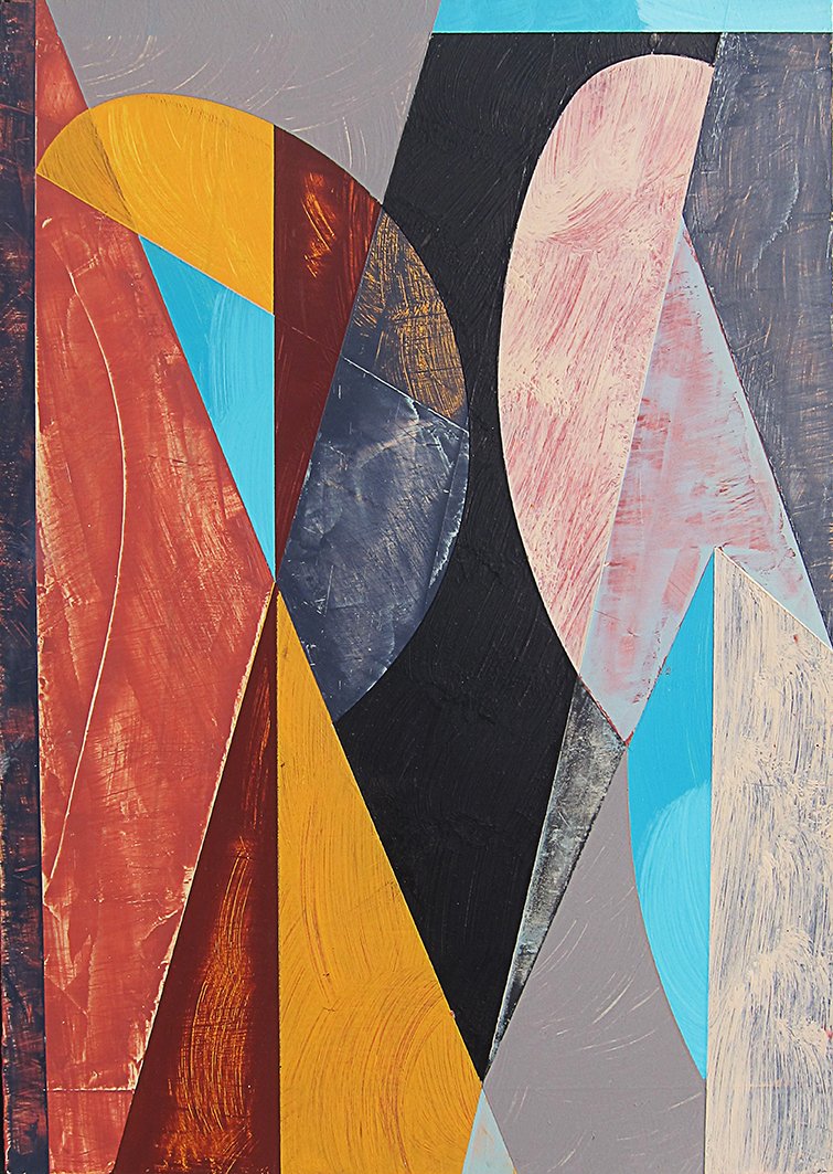 Parrots II, 2025, oil and enamel on board, 34 x 27cm SOLD price: $600.00