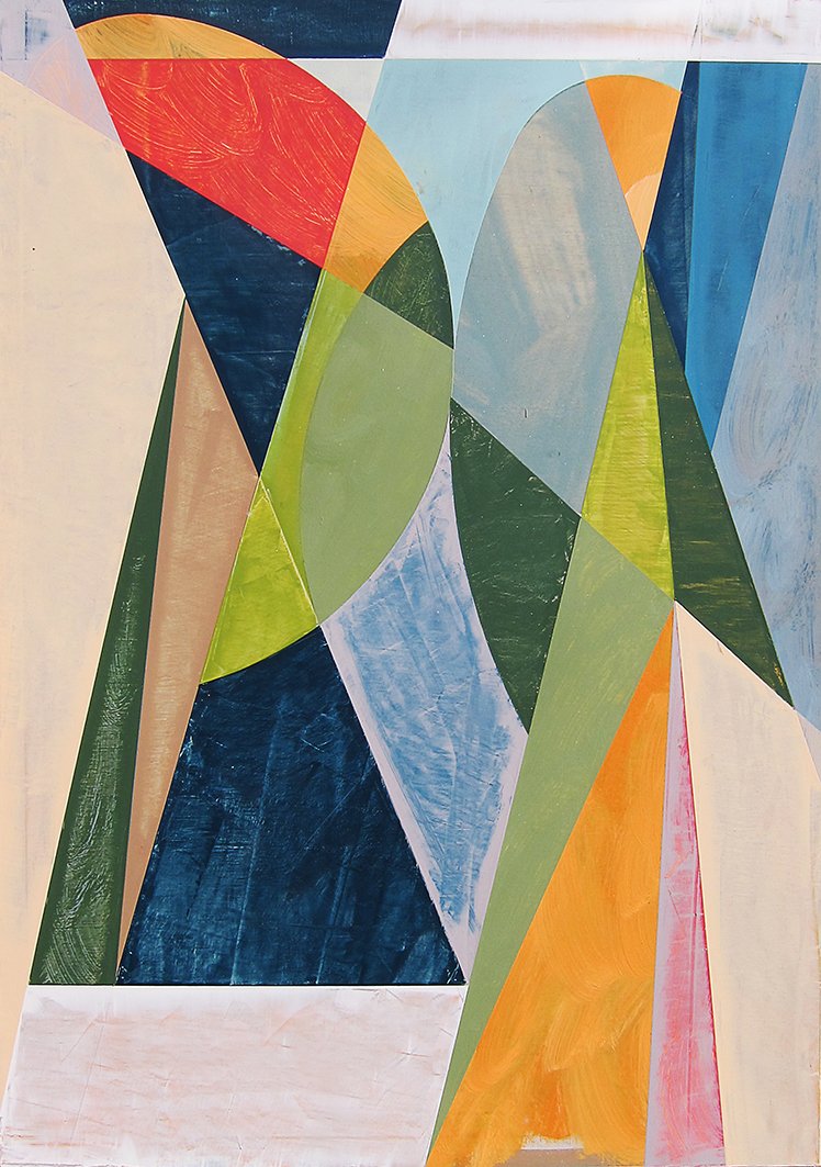 Parrots III, 2025, oil and enamel on board, 81 x 57cm price: $1,200.00