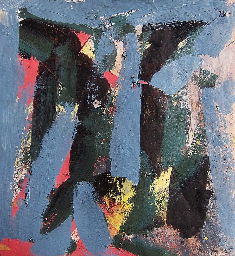 Garden Birds II, 2025, pigment and binder on paper, 37x33cm price: $450.00 framed