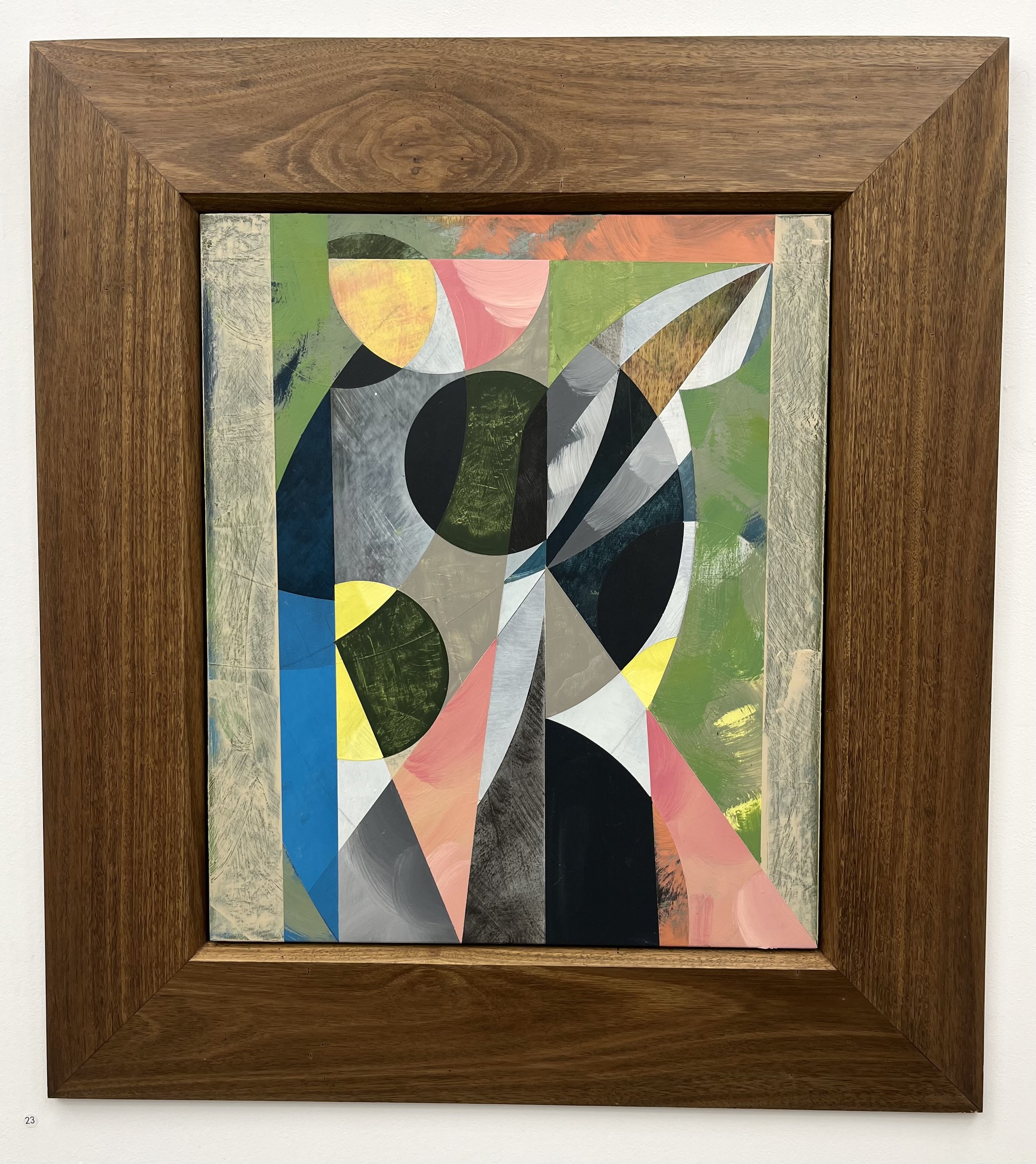 Baby Magpie, 2025, oil and enamel on board, artist made frame, 83 x 64cm framed size SOLD price: $1,600.00