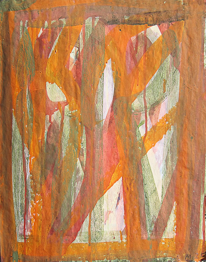 Bird Song II, 2025, pigment and binder on paper, 47 x 37cm price: $550.00 framed