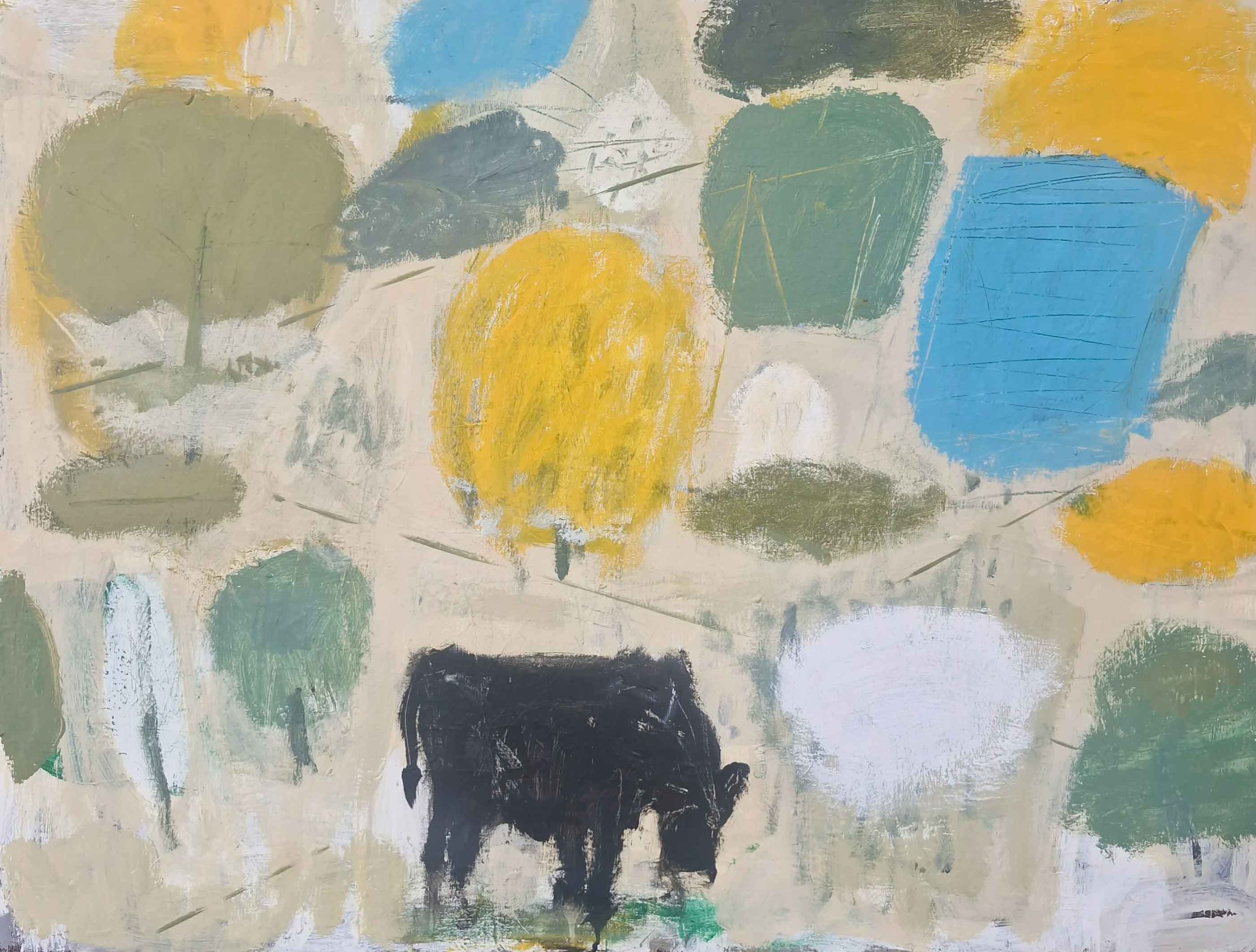 Black Cow, 2025, oil and acrylic on linen, 122 x 92cm price: $3,000.00