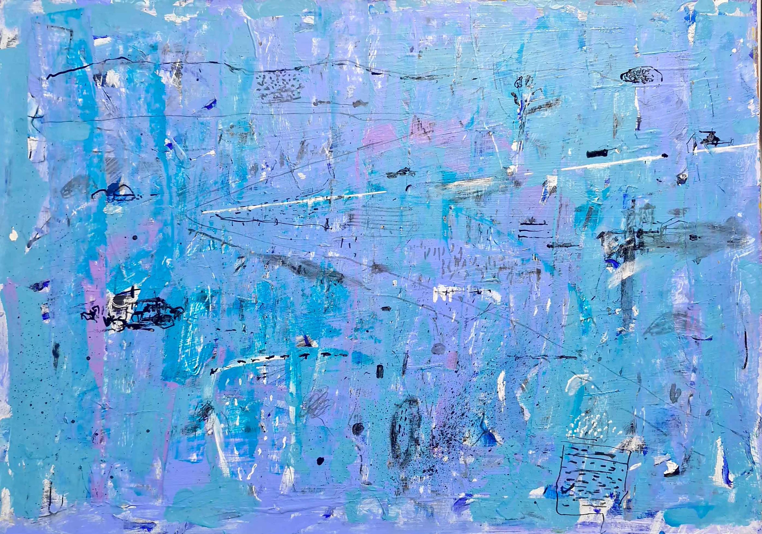 Bluescape, 2025, acrylic on board, 42 x 59.5cm price: $850.00 