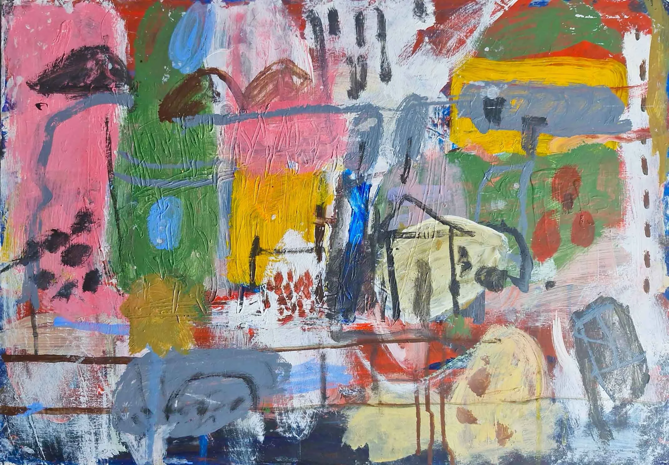 Private Property, 2025, acrylic on board, 42 x 59.5cm price: $850.00 