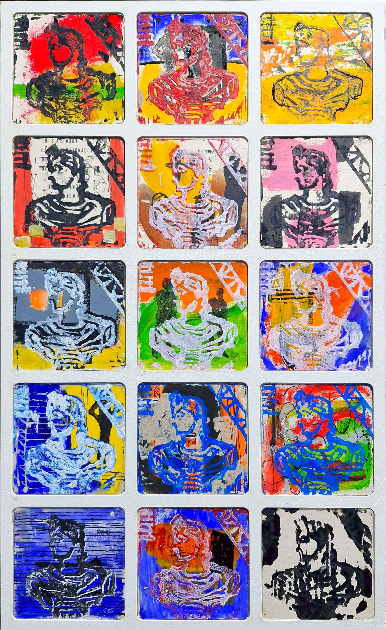 15 Alexanders, 2025 (Vertical), acrylic & ink on composite board, 33 x 54.0cm from the ‘Dailies’ series price: $725.00 