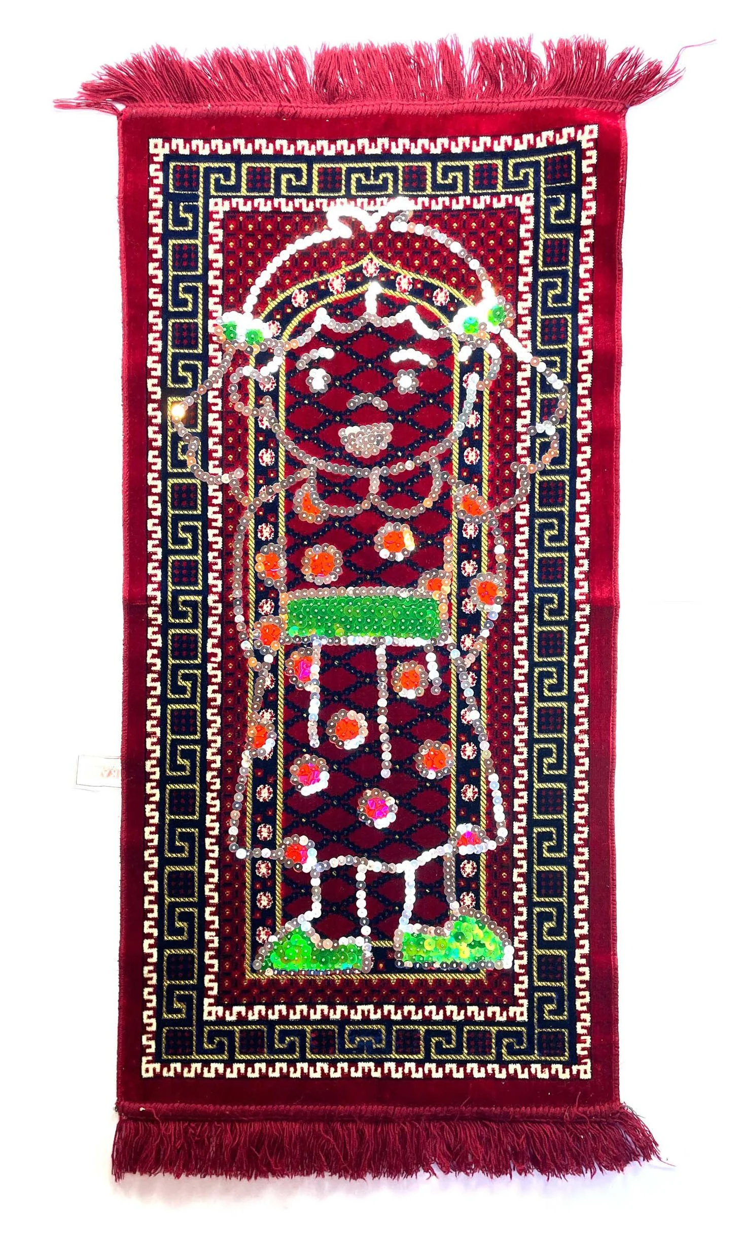 RugGaza Girl, 2025, Rug, Sequins, Japanese Glass beads, 105 x 50cm price: $1,200.00