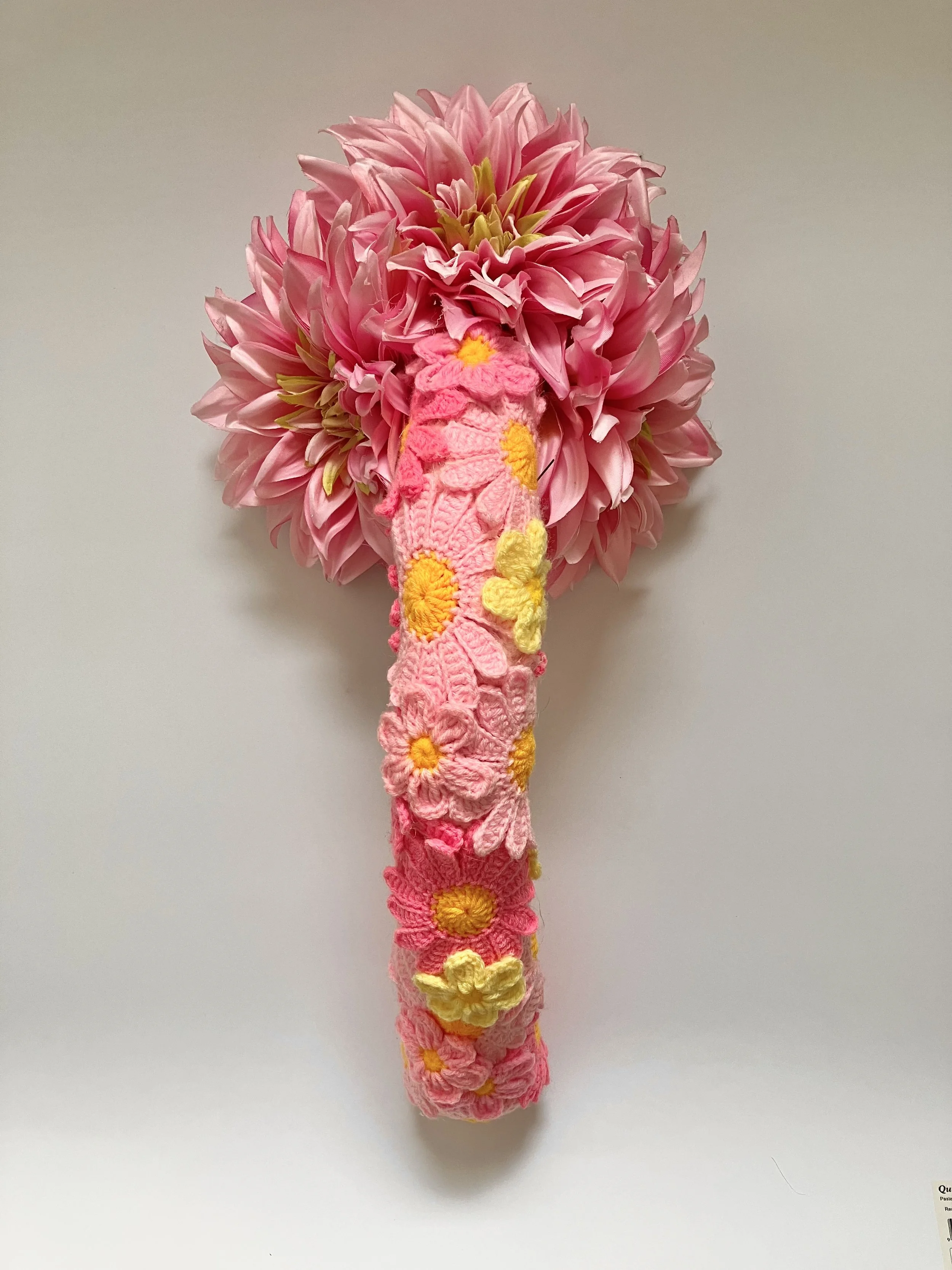 Pink Tickler, 2025, crochet sculpture, 52 × 24 × 20cm price: $850.00