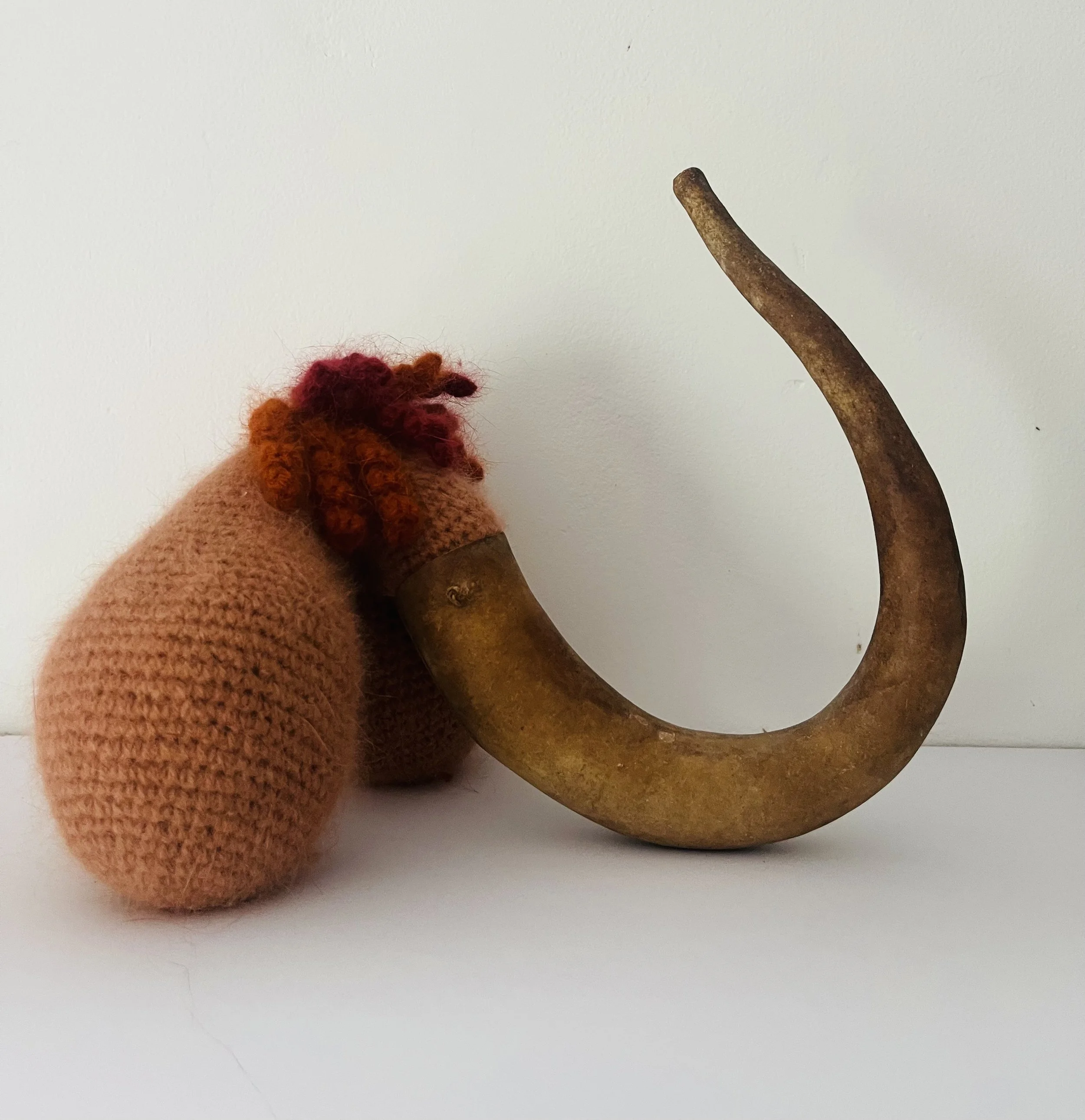 House of Gourd, 2025, crochet sculpture and found gourd, 22 × 24 × 15cm price: $795.00