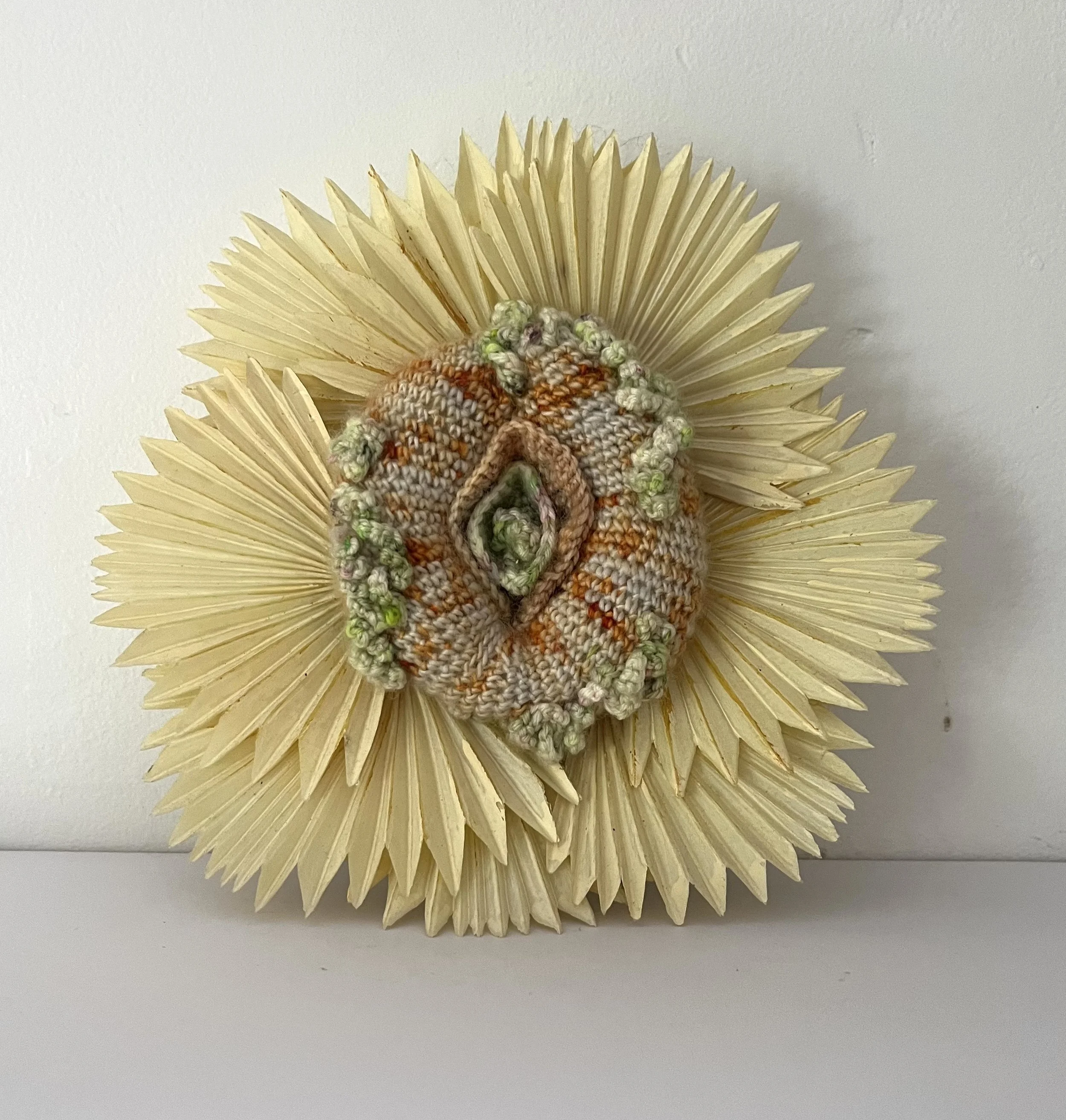 Fungal cream, crochet sculpture and mixed media, 20 × 18 × 8cm price: $795.00