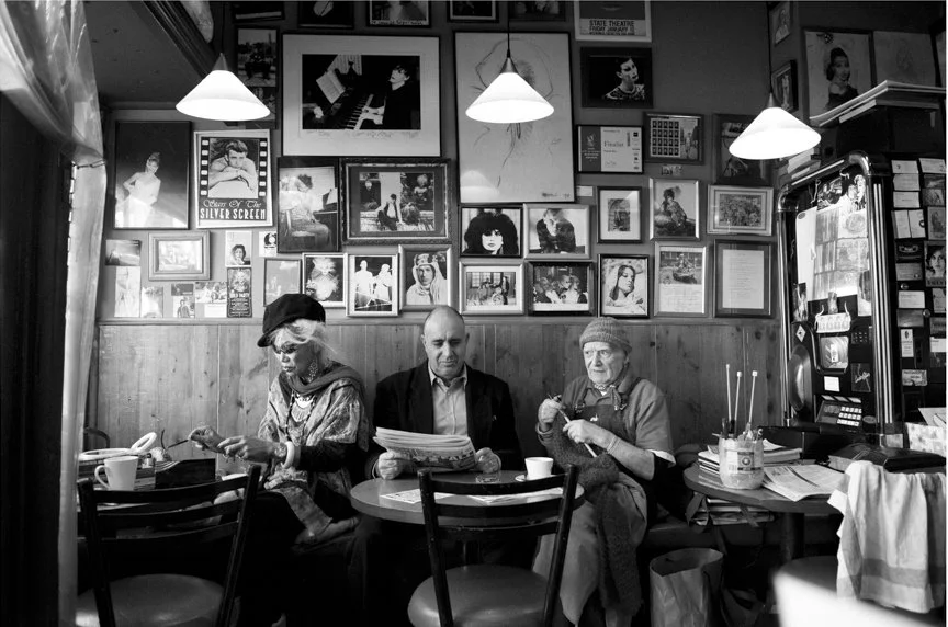 Piccolo Bar, Ayesha, former Les Girls diva ,Dr Ray Seidler ,local GP and owner Vittorio Bianchi. 2010, Ilford Textured Cotton Rag, 310gms, 29.7 x 42cm image size, ed. of 5 price: $450.00 u/f, $550.00 framed