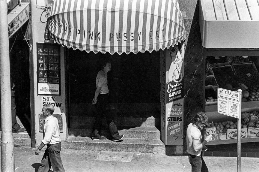 The Pink Pussy Cat 38 Darlinghurst Rd, 1979, Ilford Textured Cotton Rag, 310gms, 29.7 x 42cm image size, ed. of 5 price: $450.00 u/f, $550.00 framed