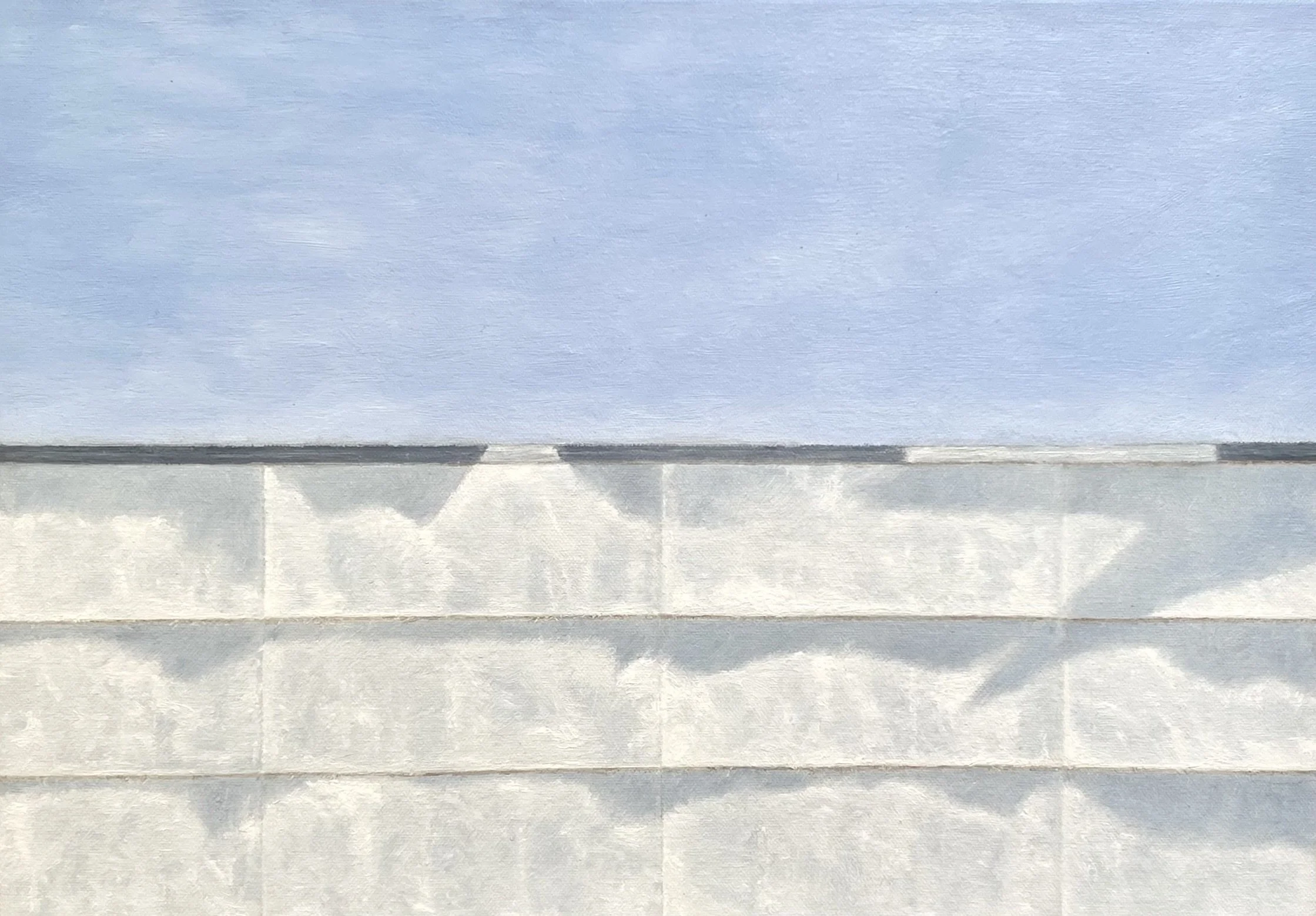 Weathered Billboard, 2025, oil on canvas, 28 x 40 cm, framed in Tasmanian oak  price: $435.00