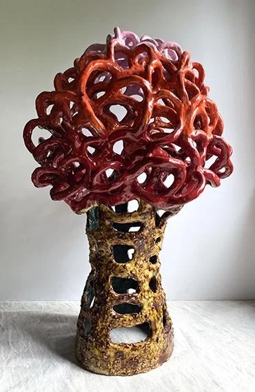 Tree Spirit House, 2024, glazed ceramic, 65 x 41 x 40cm         price:  $1,500.00