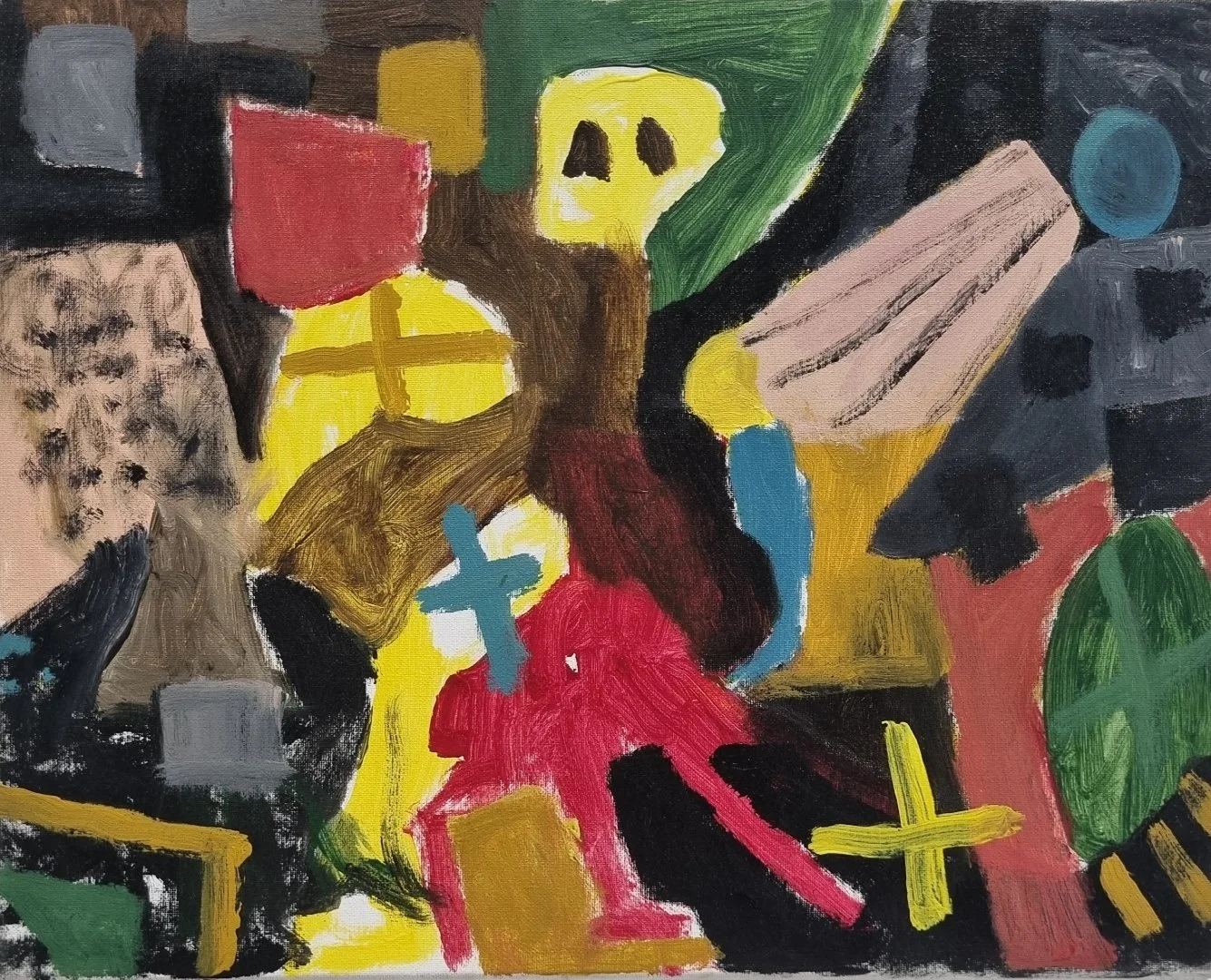  Untitled No. 1, (Abstrakt Joe Series), 2023-25, acrylic on canvas, 30 x 50cm ( approx.)  price:&nbsp; LUCKY DIP 