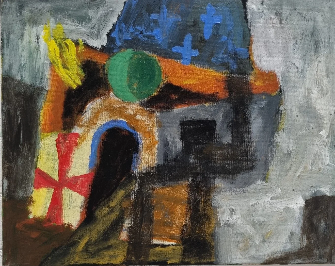  Untitled No. 15, (Abstrakt Joe Series), 2023-25, acrylic on canvas, 30 x 50cm ( approx.)  price:&nbsp; LUCKY DIP 