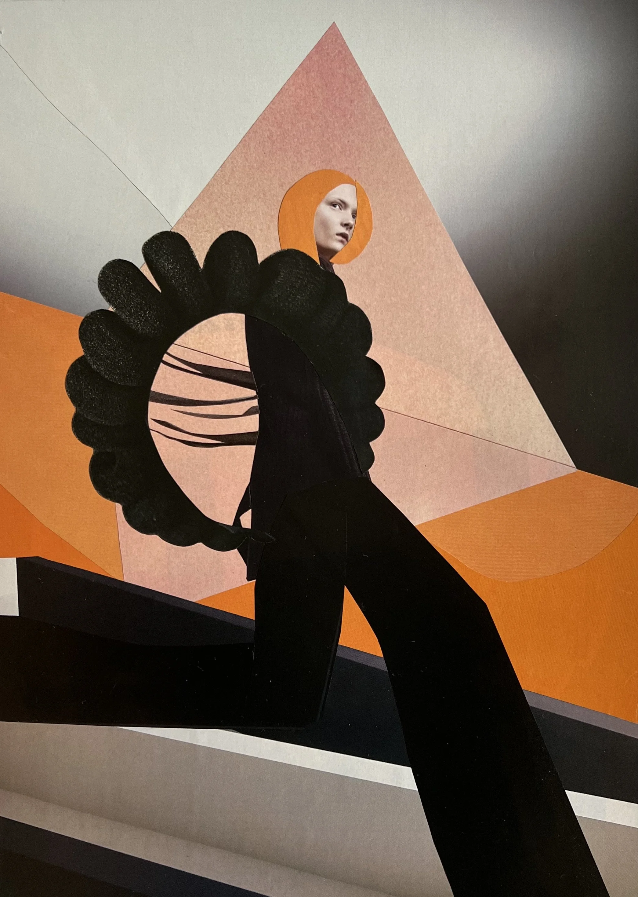  Looking forward to it, 2025, collage, recycled magazine paper on archival&nbsp;art&nbsp;board, 420mm x 297mm framed   price:&nbsp; $585.00 