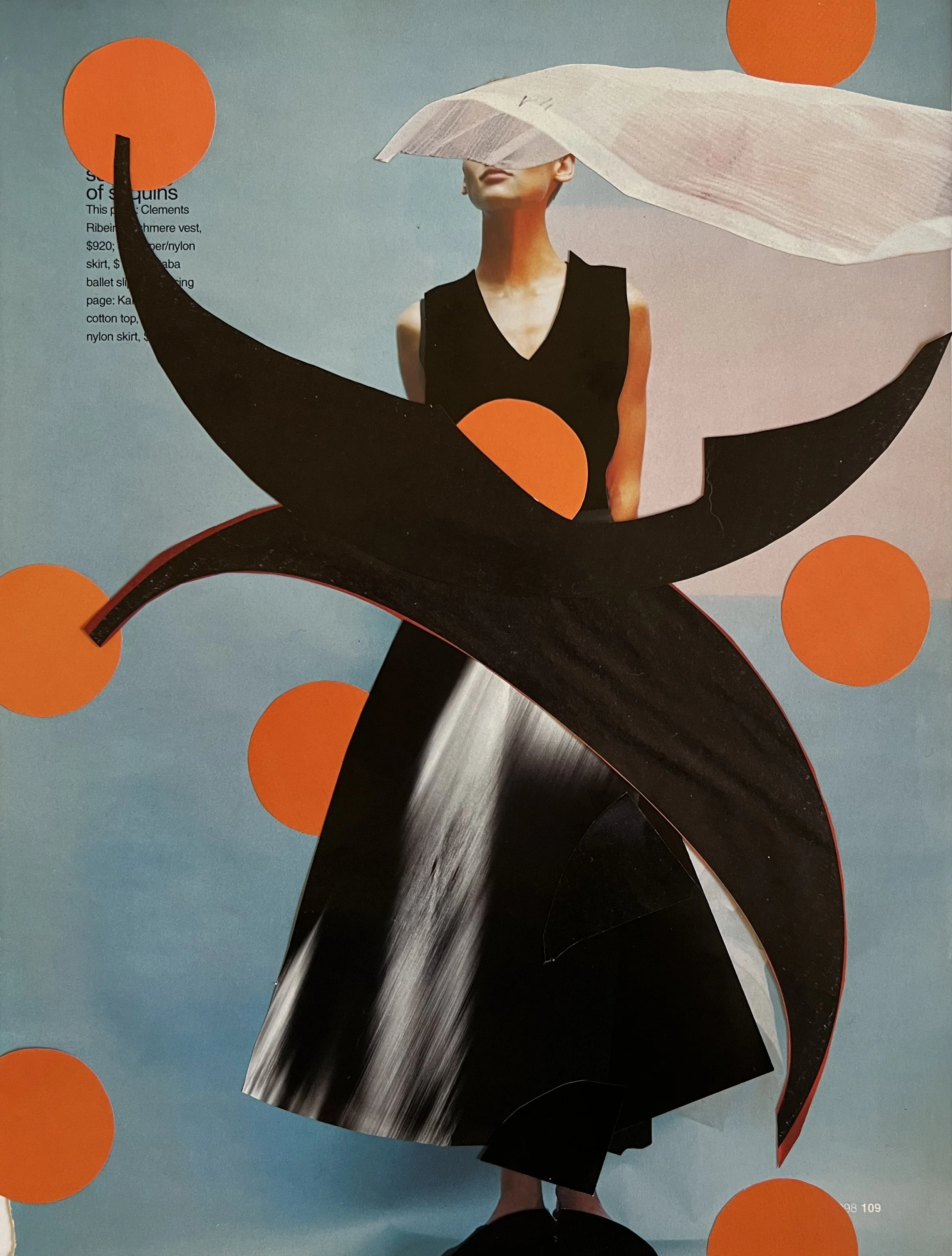  The whimsy, 2025, 420mm x 297mm framed, collage, recycled magazine paper on archival&nbsp;art&nbsp;board, 420mm x 297mm framed   price:&nbsp; $585.00 