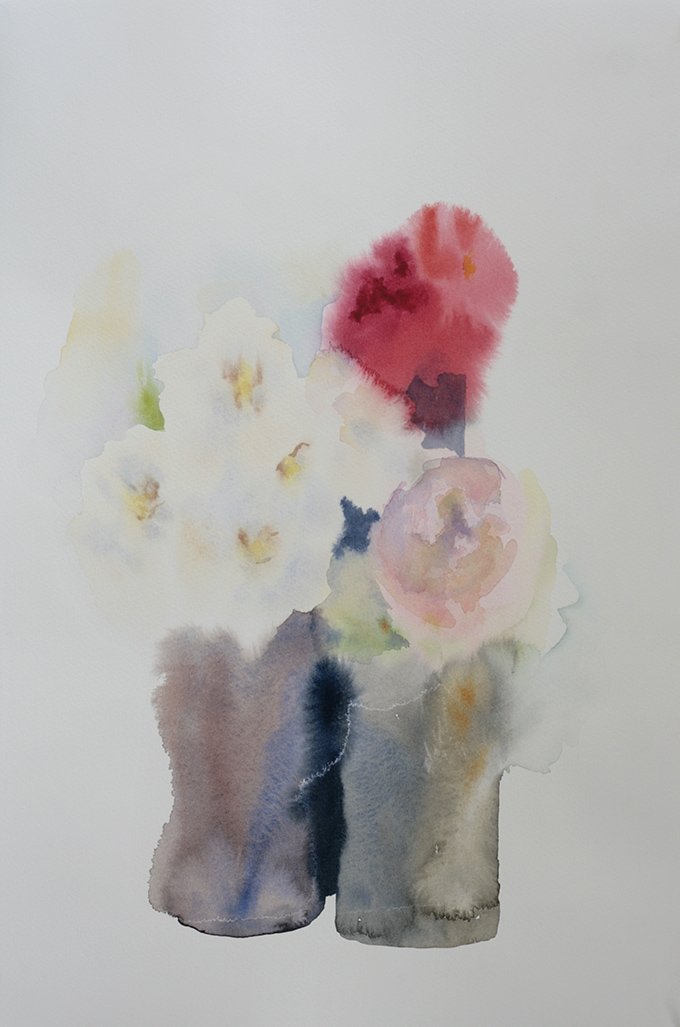  Nothing but Flowers IV, 2025 watercolour on cotton rag, 52 x 36cm (framed) 