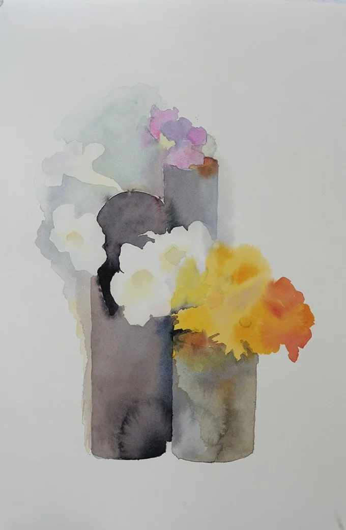  Nothing but Flowers III, 2025 watercolour on cotton rag, 52 x 36cm (framed) 