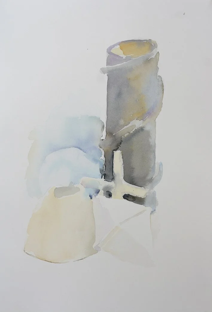  Port Kembla Still Life II, 2025 watercolour on cotton rag 60 x 40cm (framed)  price:   