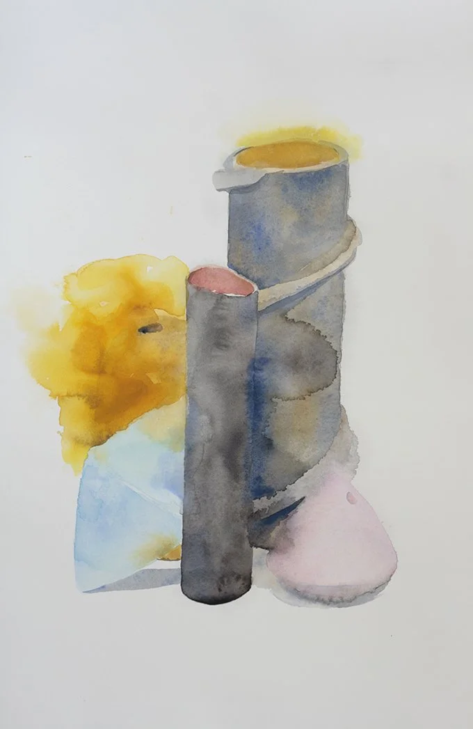 Port Kembla Still Life III, 2025 watercolour on cotton rag 60 x 40cm (framed)  price:   