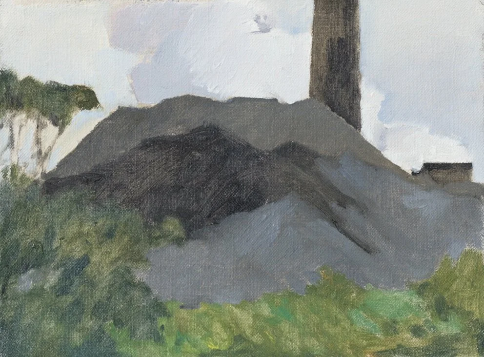  Stacks, 2025, oil on linen, 23 x 30cm  price:   