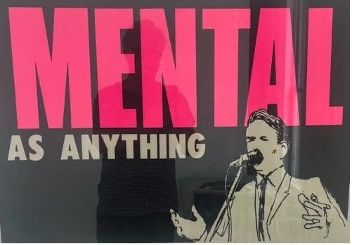  Mental As Anything hot pink, screenprint with poster inks on paper, 52 x 77 framed   price: $450.00 