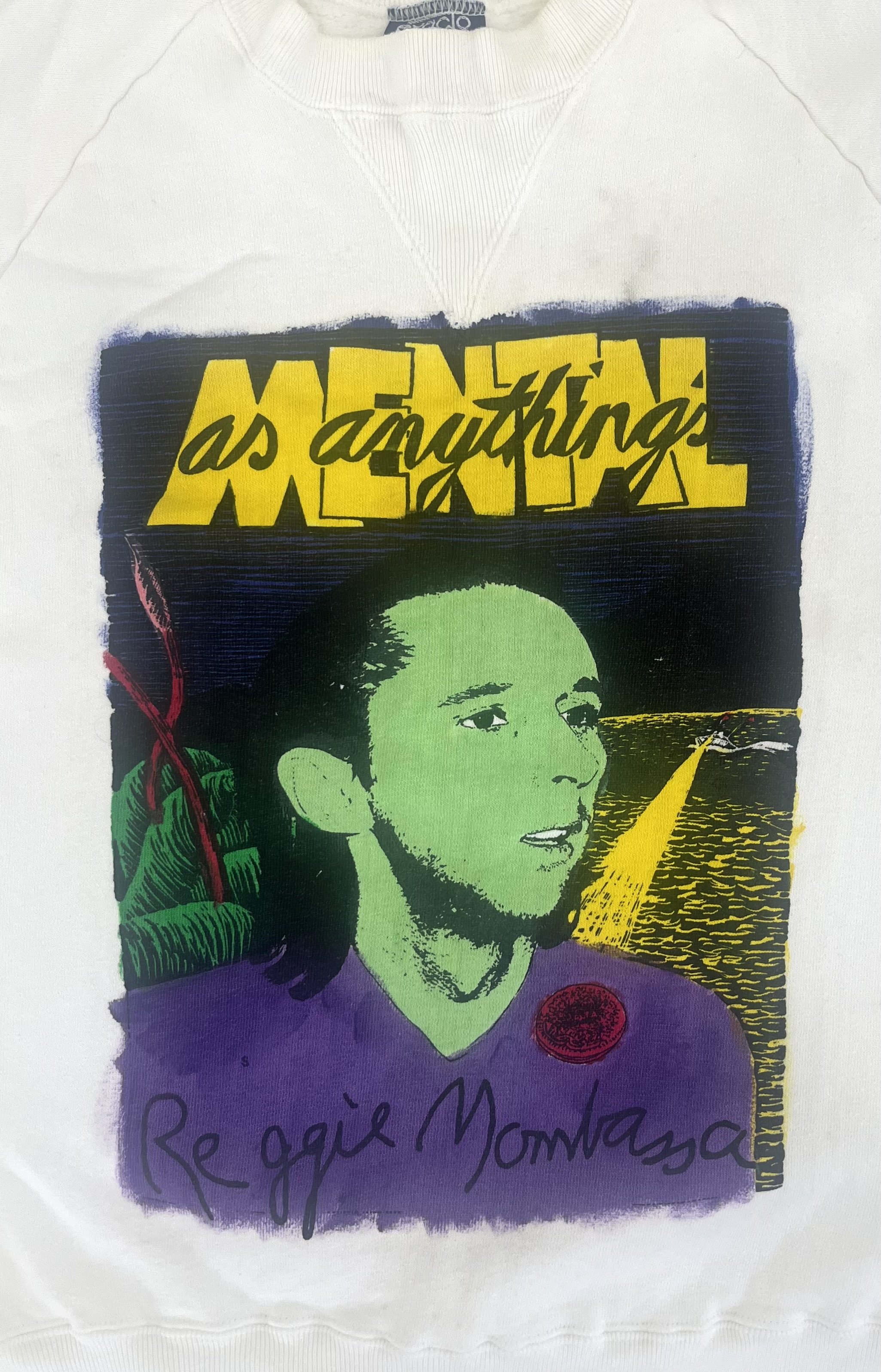  Creatures of Leisure T-shirt design (Reggie Mombassa) by Paul Worstead.&nbsp; Never been worn. Limited edition and rare.&nbsp; Screen print and hand paint on cotton.  Price:&nbsp; $250.00 