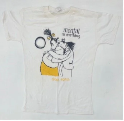  Close Again by Chris O’Doherty, yellow colour way on cotton t shirt. Never been worn (t-shirt has age stains) Screen print  price:&nbsp; $100.00 ( small size) 