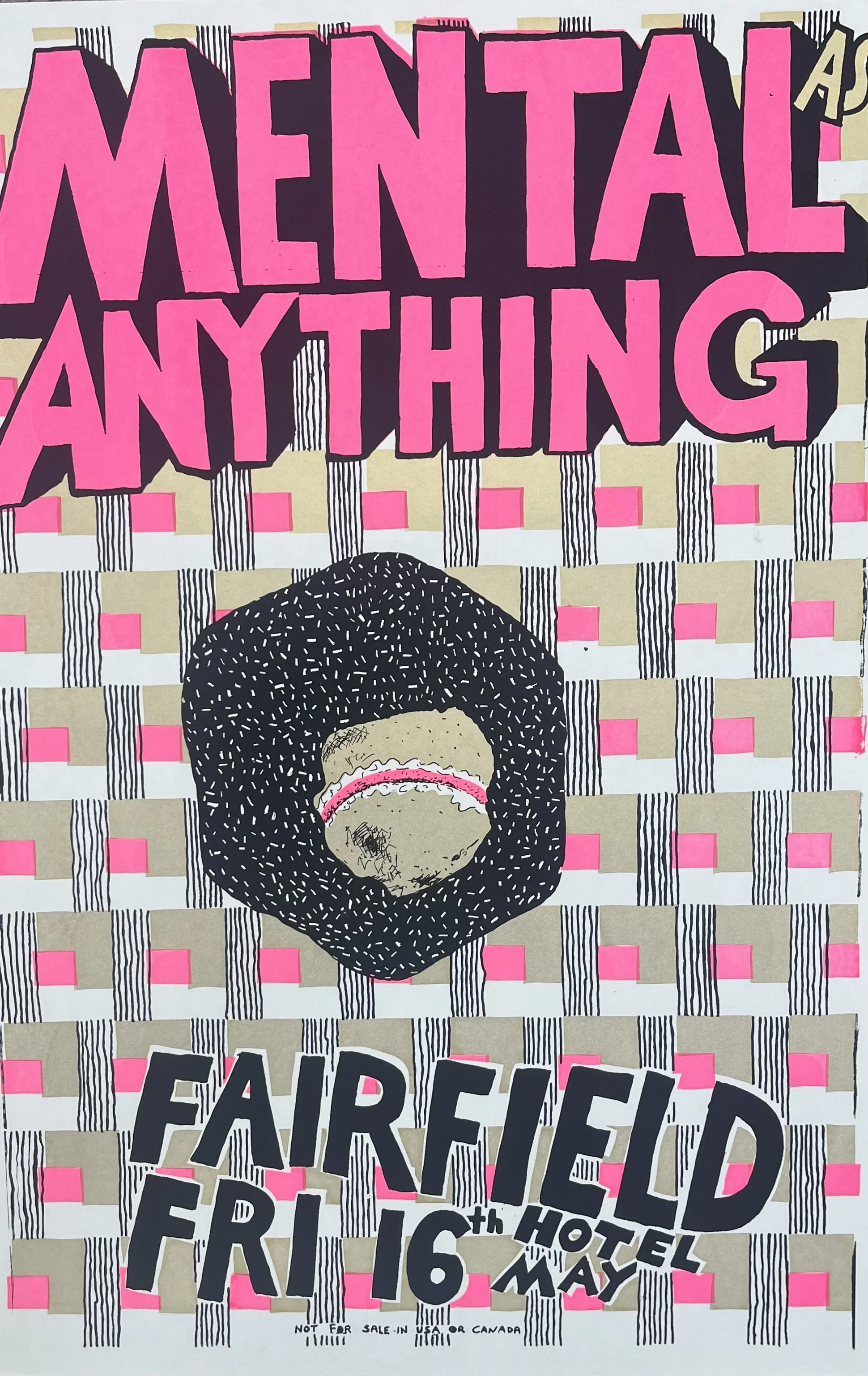  Paul Worstead, Mental As Anything, Lamington ( cake series), Fairfield, 1980, screenprint with with poster inks on paper, 77 x 55cm,   price: $850.00 