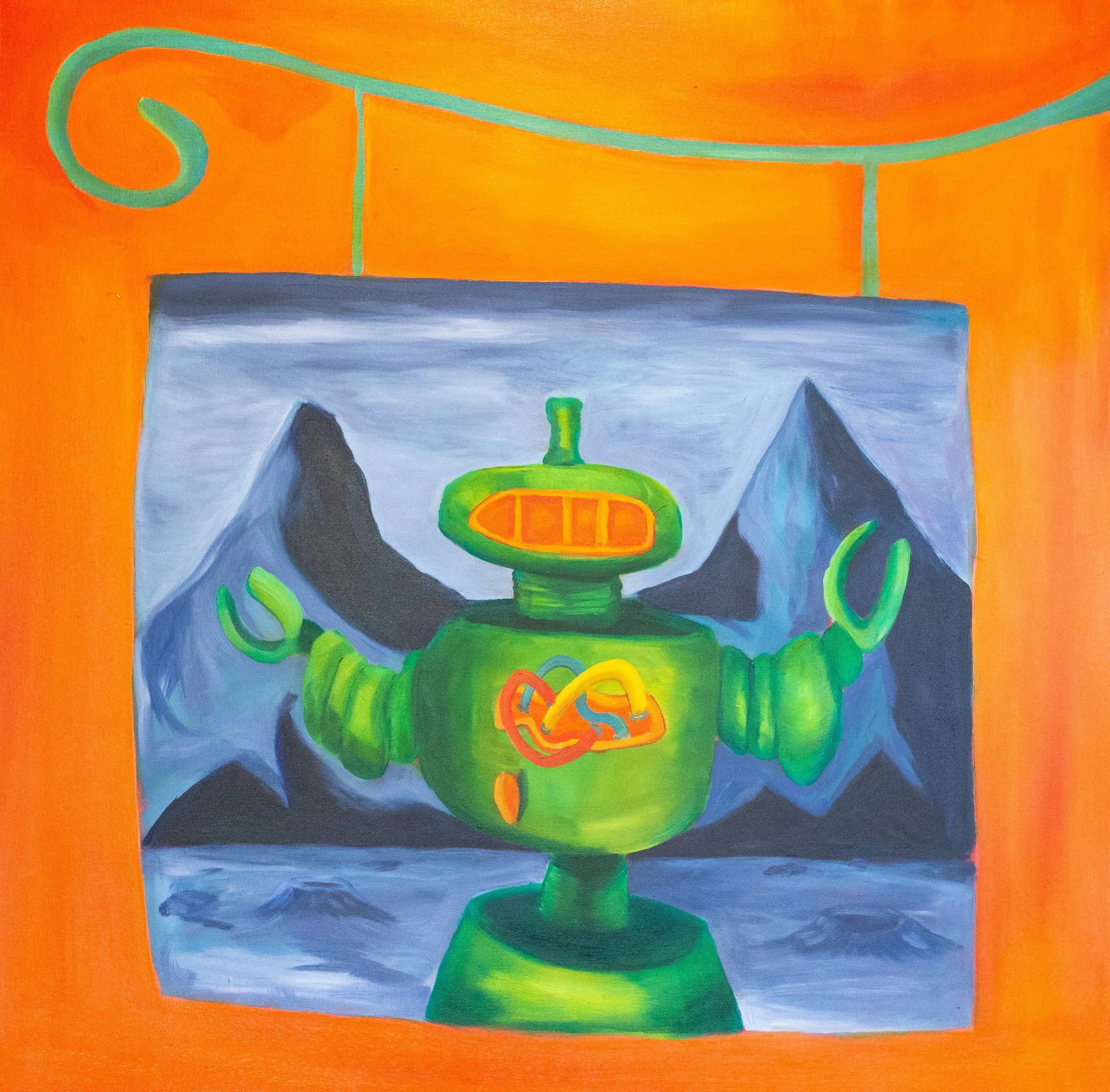  Sometimes Playing the Gambler Ain’t Enough,2026, oil on canvas, 90 X 90 cm&nbsp;   price:&nbsp; $975.00 