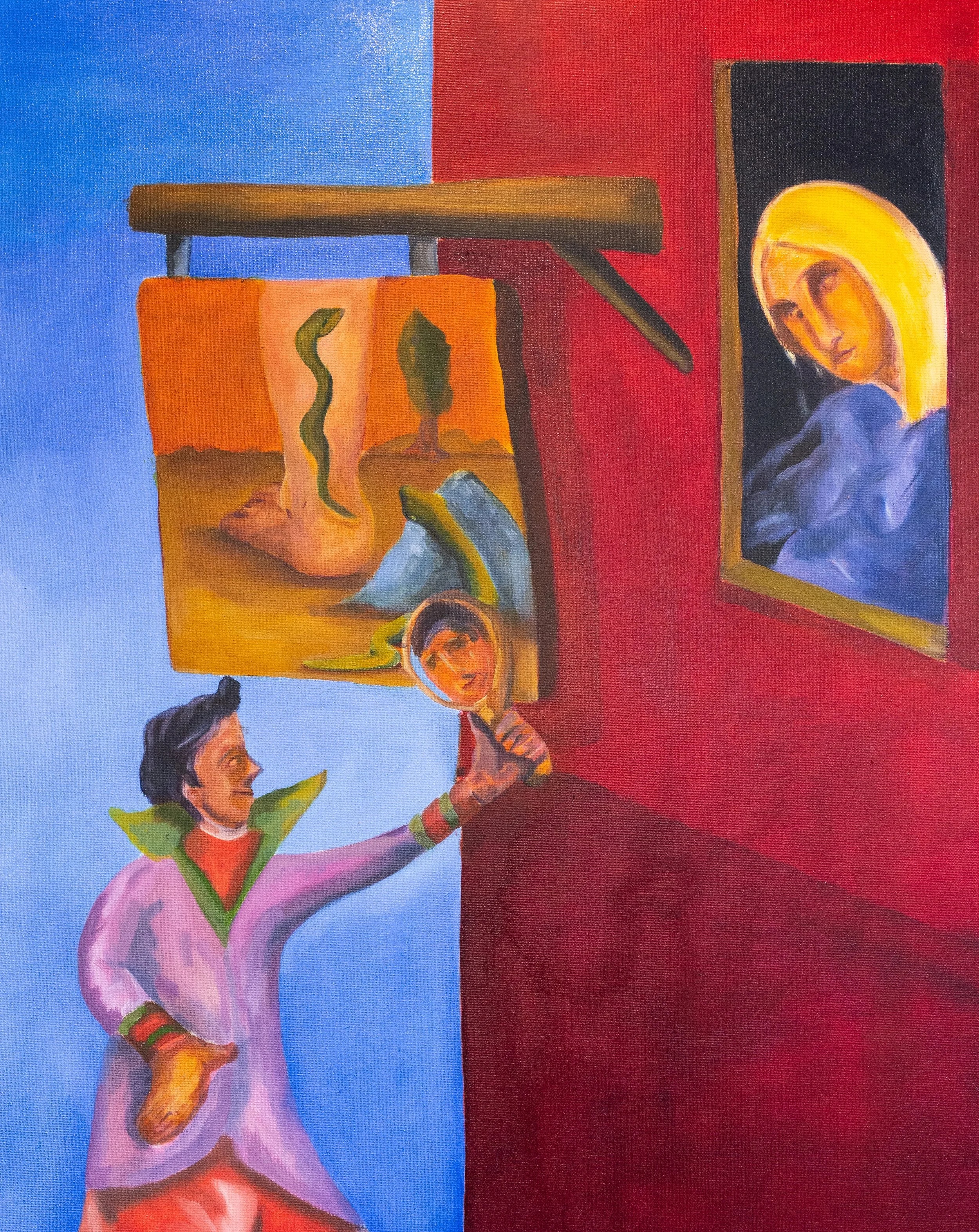 Pitch-a-Woo (memories of S. Marr), 2026, oil on canvas, 75 x 60 cm&nbsp;   price:&nbsp; $775.00 