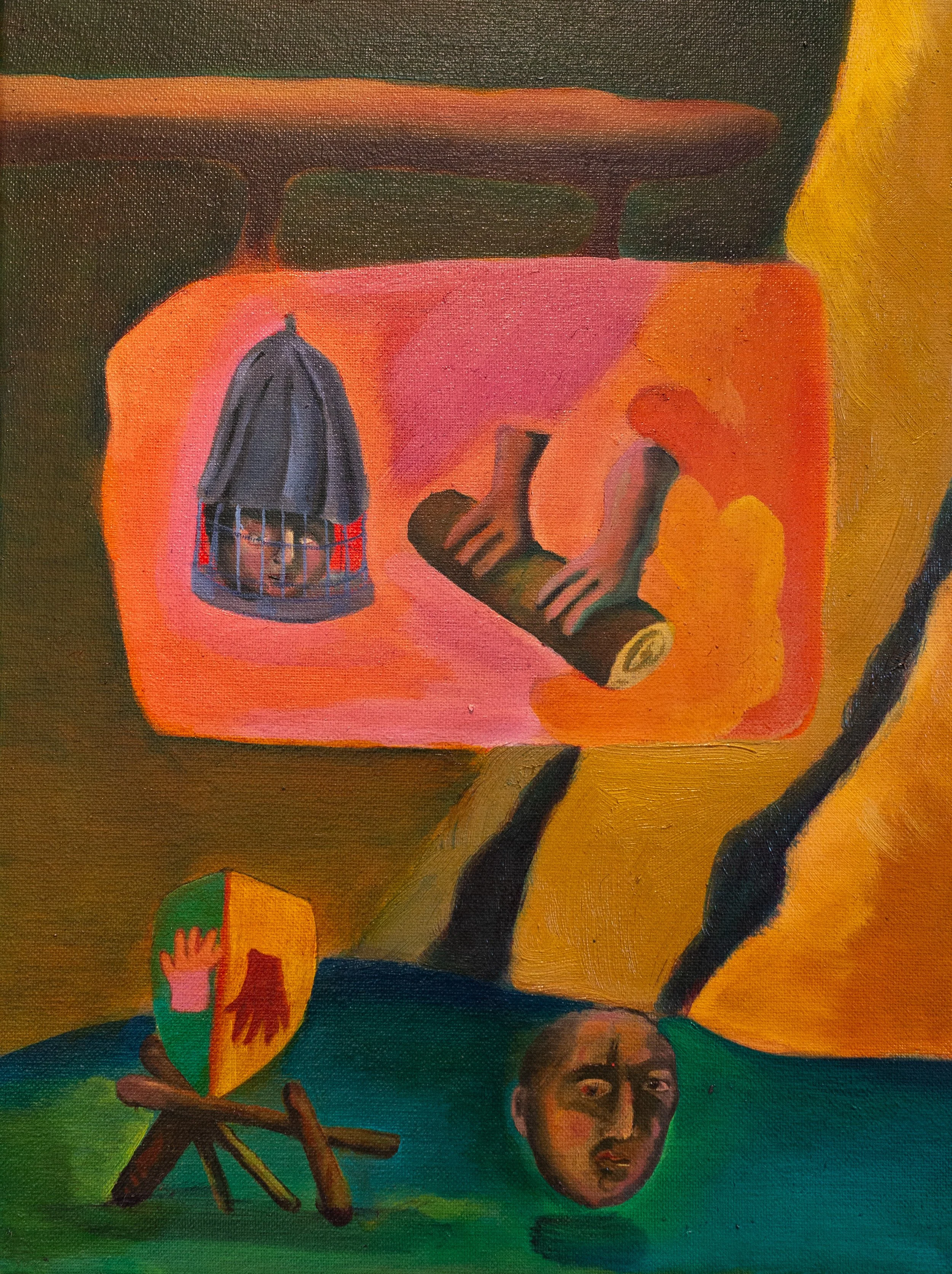  Shell of Man with a Ghost of a Chance, 2026, oil on canvas, 30 x 40 cm&nbsp;   price:&nbsp; $550.00 