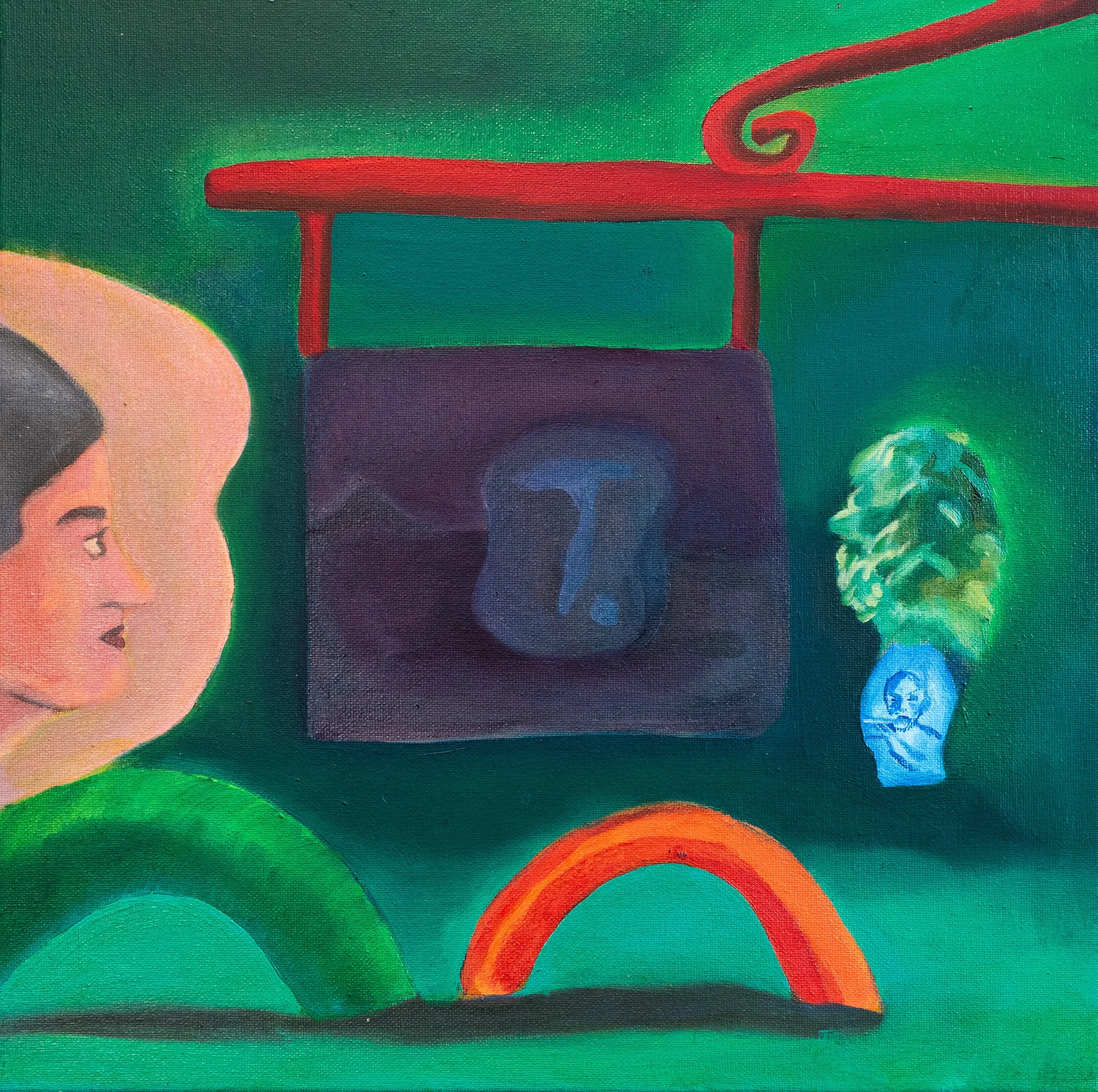  Egypt (I’ve got to find a way to monetise this shit), 2026, oil on canvas, 40 x 40 cm   price: $575.00 
