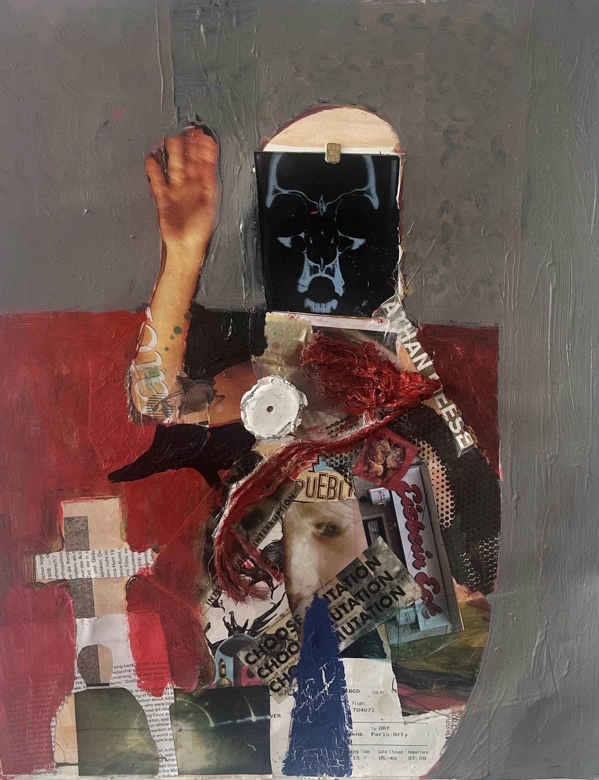  Rebecca Rudolf, I Miss You, 2025-26, no. 1 in a series of 6, mixed media on paper, 51 x 40cm&nbsp;   price: $575.00&nbsp; unframed&nbsp; $750.00 framed 