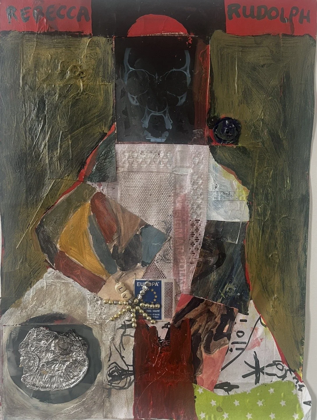  Rebecca Rudolf, I Miss You, 2025-26, no. 2 in a series of 6, mixed media on paper, 51 x 40cm&nbsp;   price: $575.00&nbsp; unframed&nbsp; $750.00 framed 