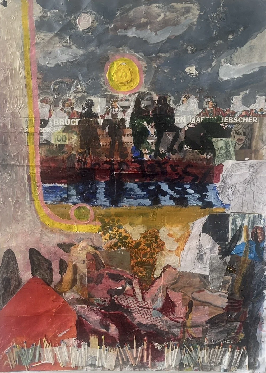  Rebecca Rudolf, I Miss You, 2025-26, no. 1 in a series of 6, mixed media on paper,  79 x 60cm price:&nbsp; $650.00 framed $850.00 