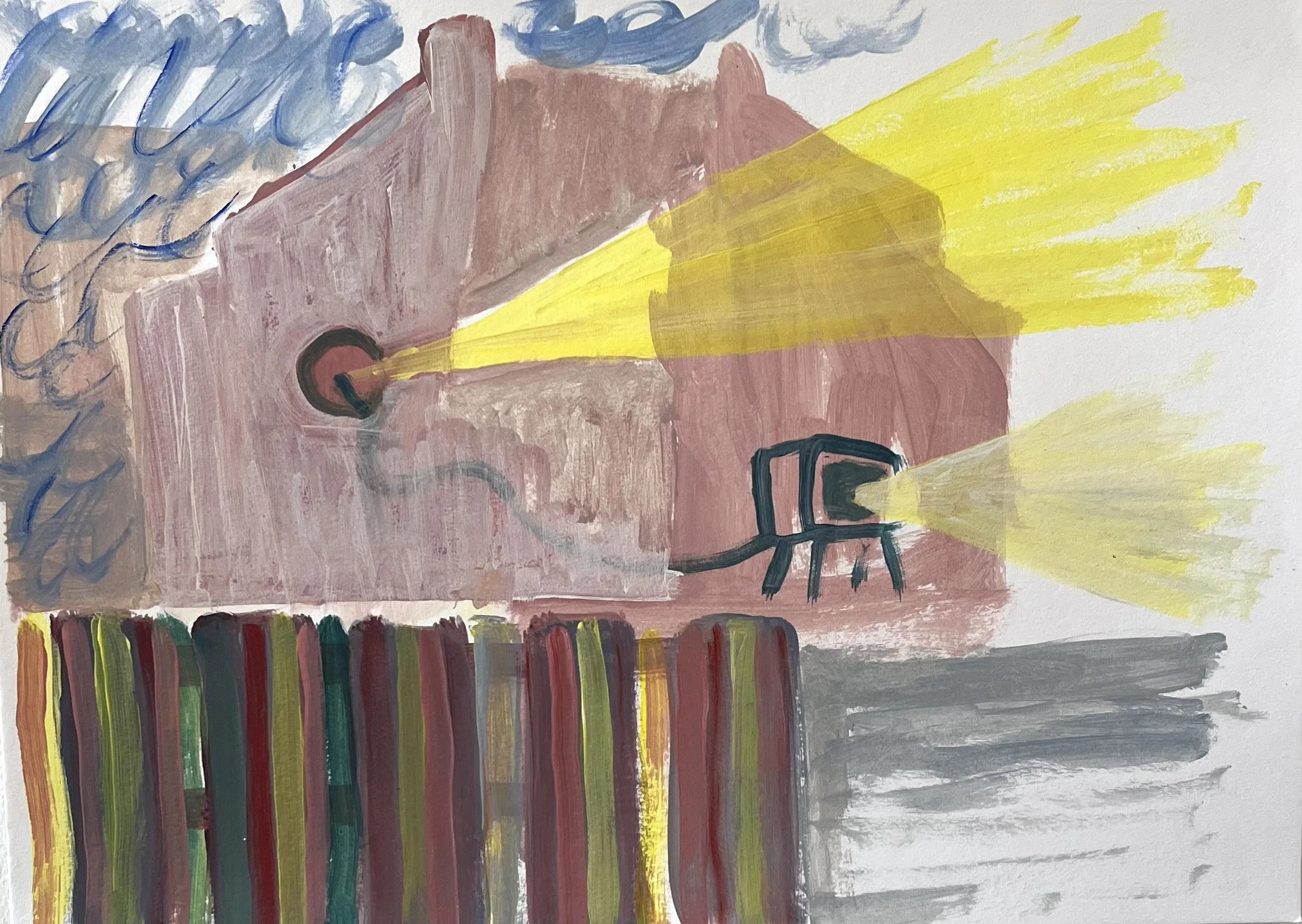  B 3, 2026, acrylic on paper, 29.5 x 42cm paper size&nbsp;   price:&nbsp; $575.00 framed 