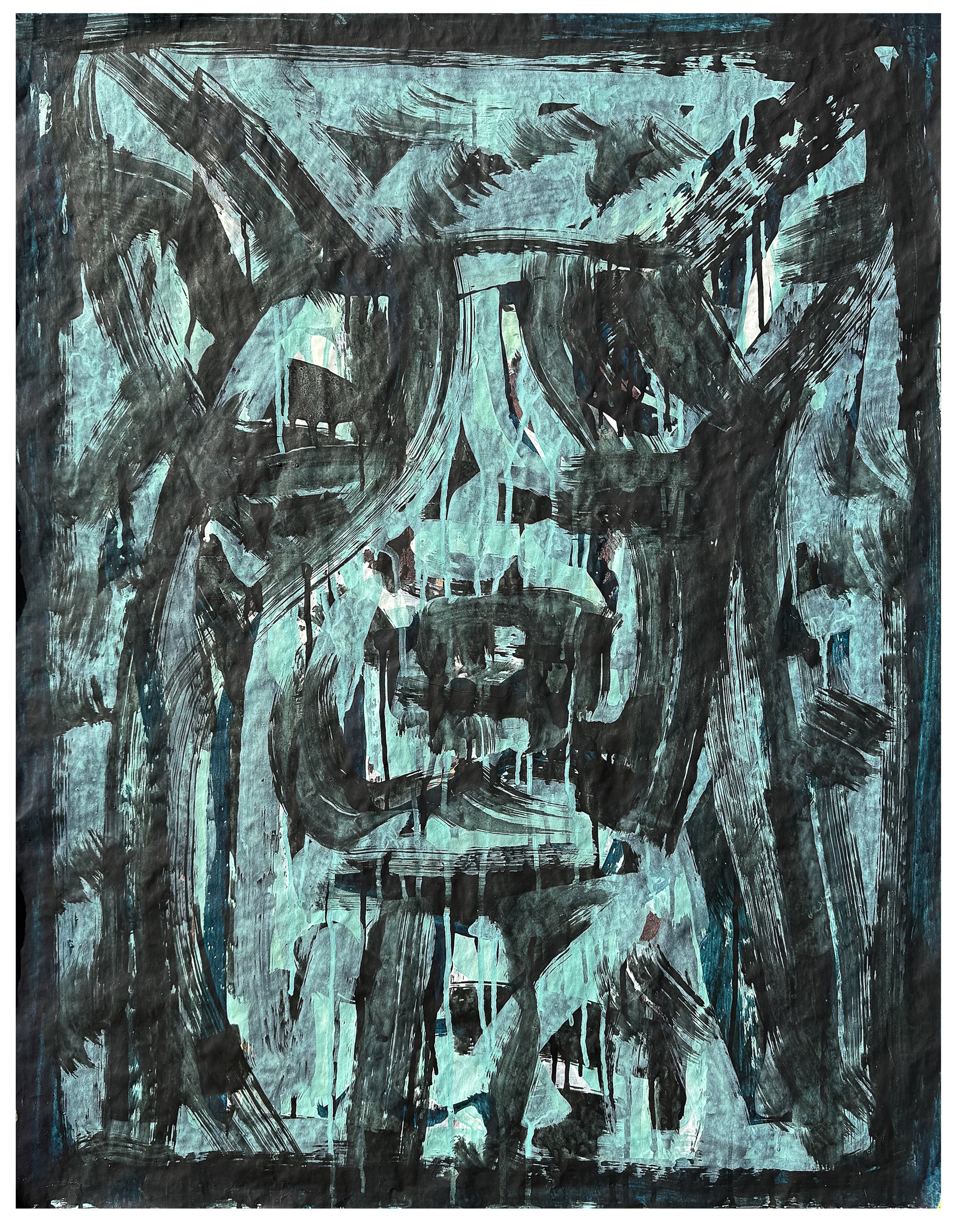  Bear, 2026, pigment and binder on paper, 98cm x 78cm framed  price $2,240.00 
