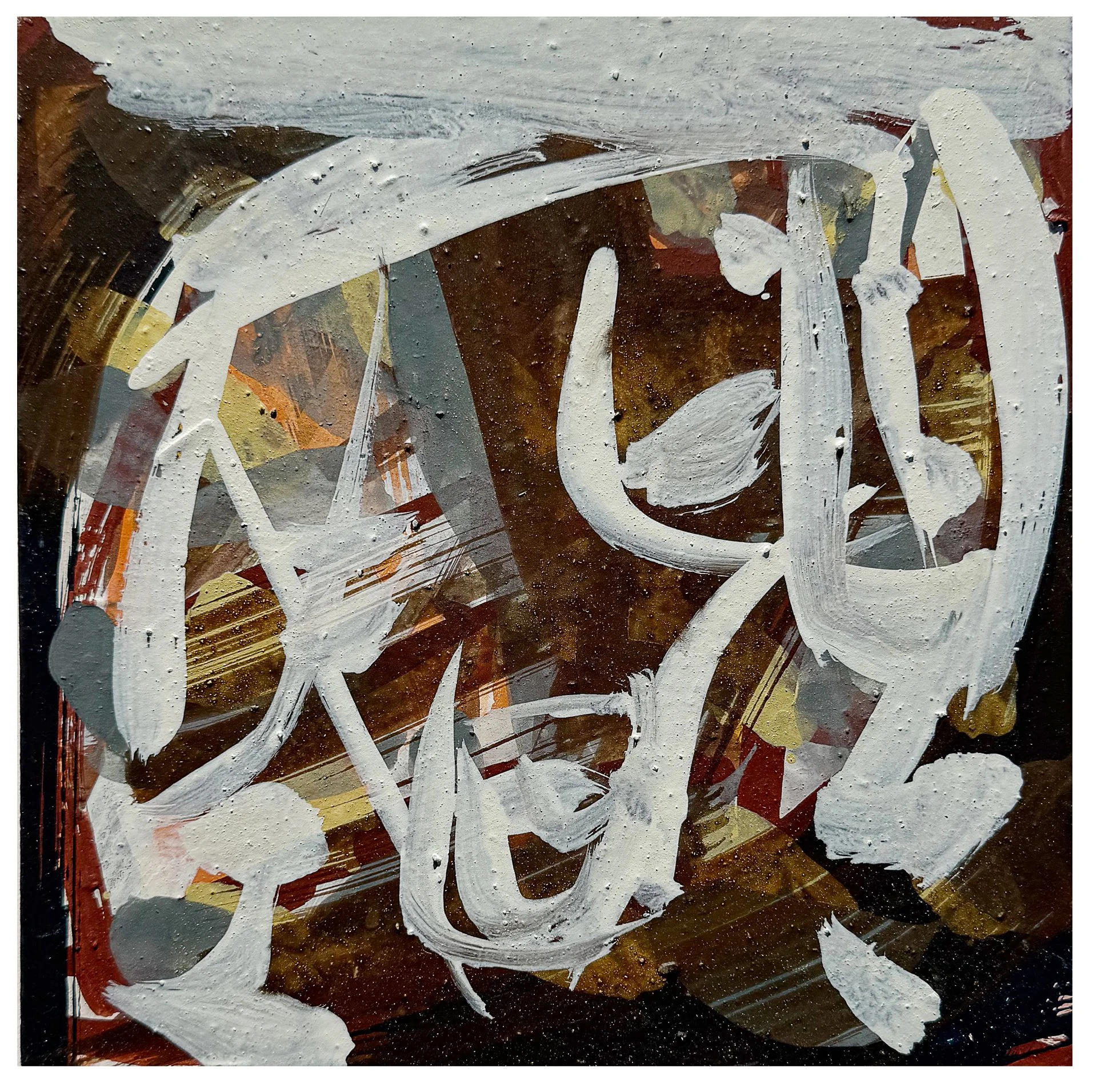  Doug, 2026, pigment and binder on board, 30cm x 30cm framed  price $450.00 