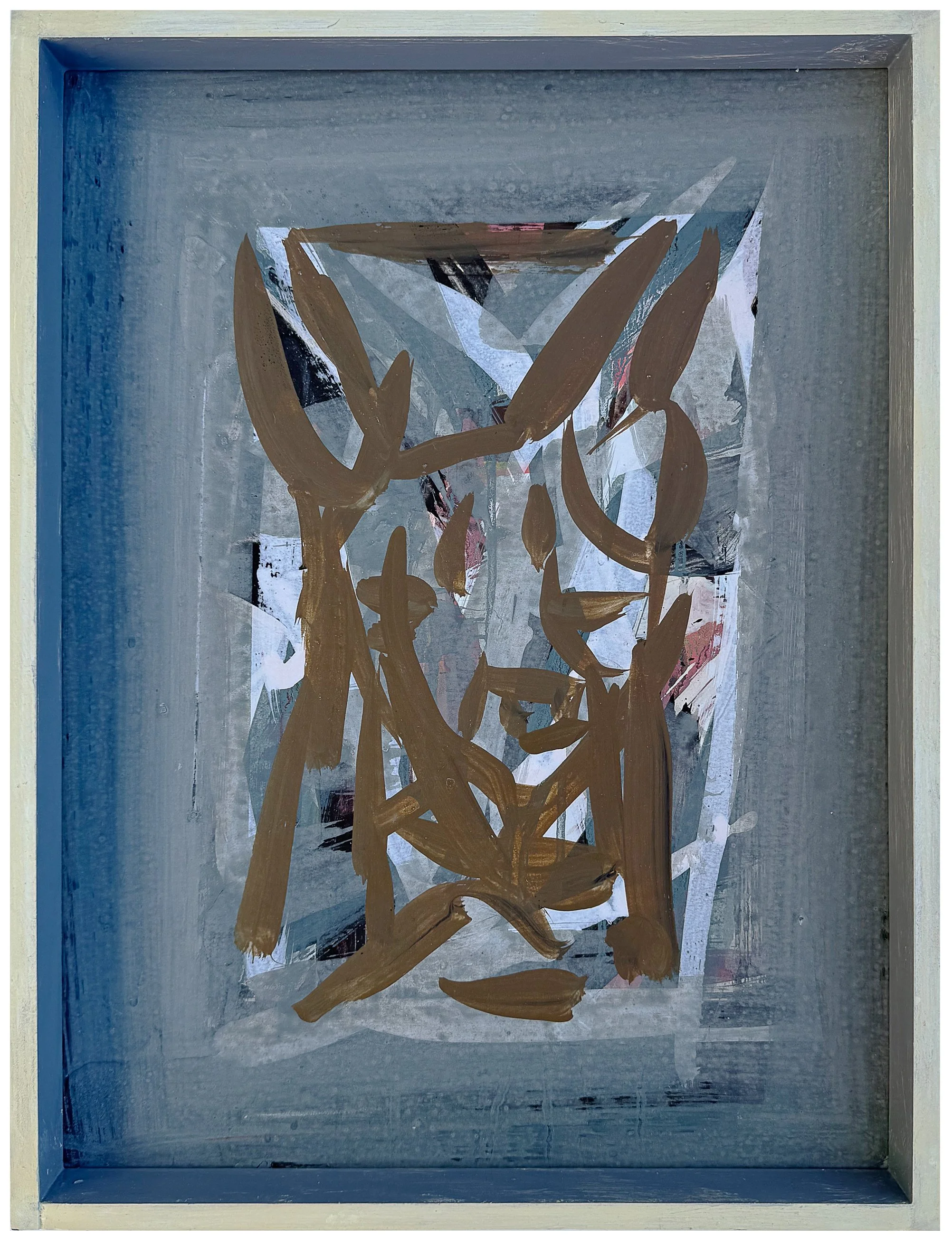  Today on my walk, I ran doughnuts in the park, I ate week old bread, 2026, pigment and binder on laminated card, 52cm x 39cm framed  price:&nbsp; $620.00 