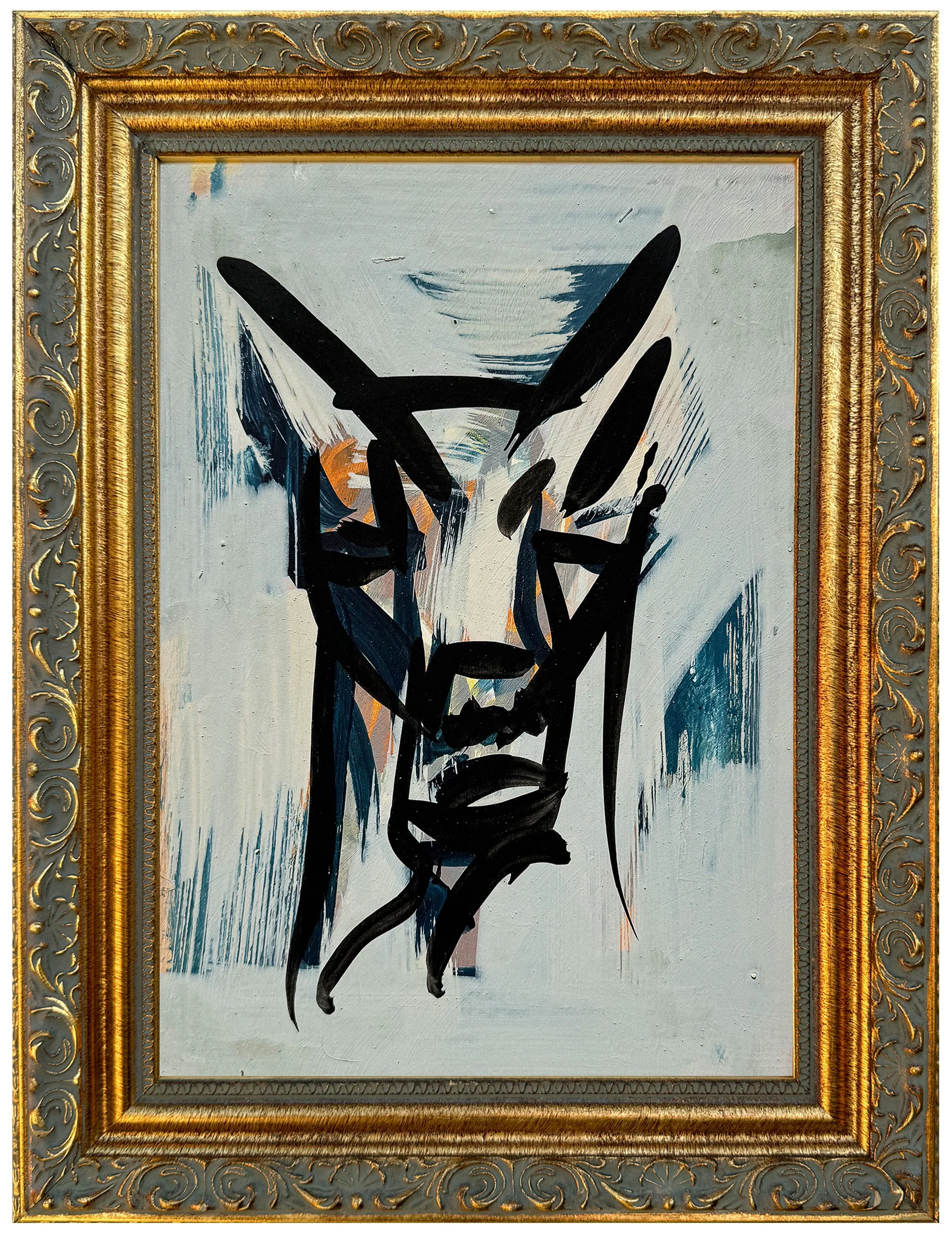  Beach pest, 2026, pigment and binder on primed board, 44cm x 34cm&nbsp; framed  price $620.00 