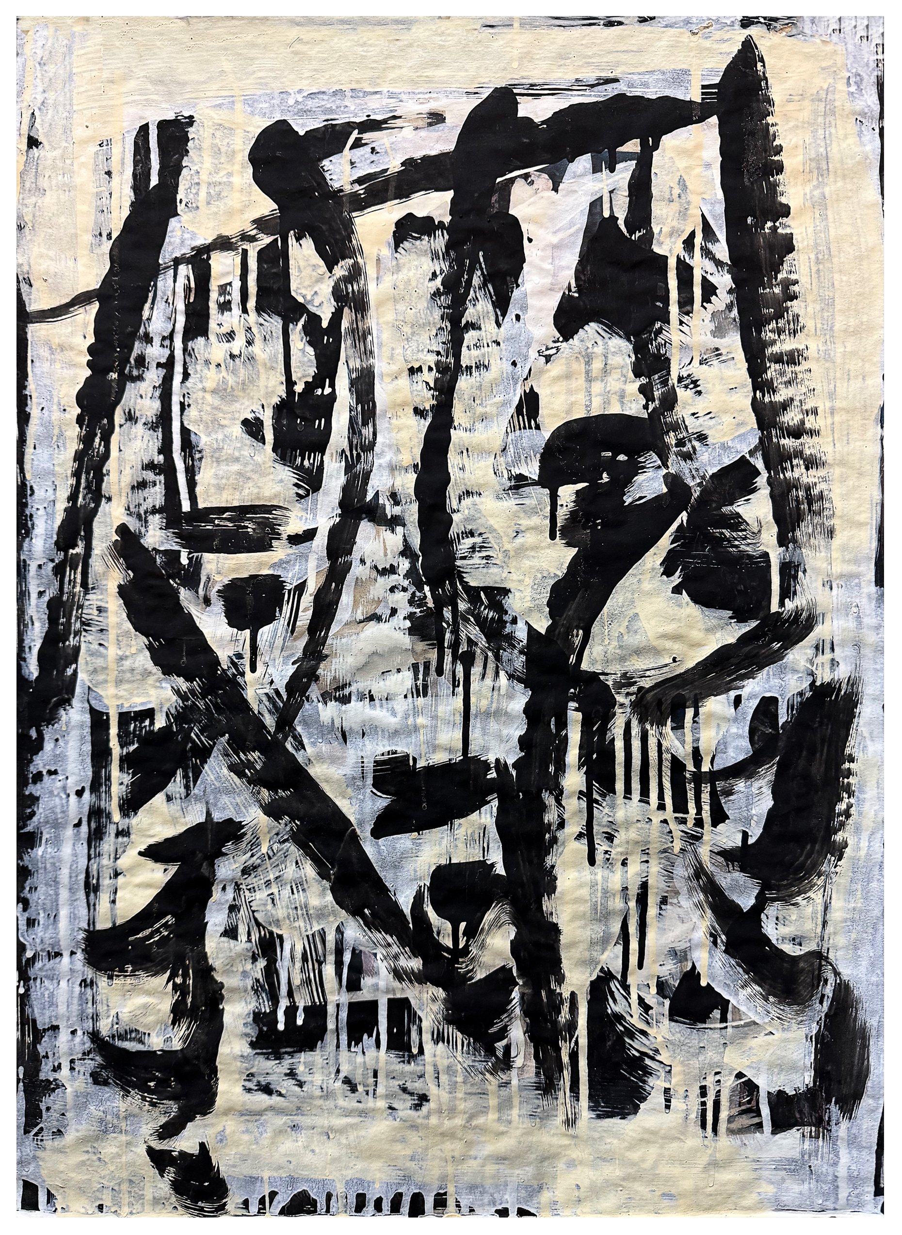  Colin, 2026, pigment and binder on card, 43cm x 40cm framed  price $485.00 