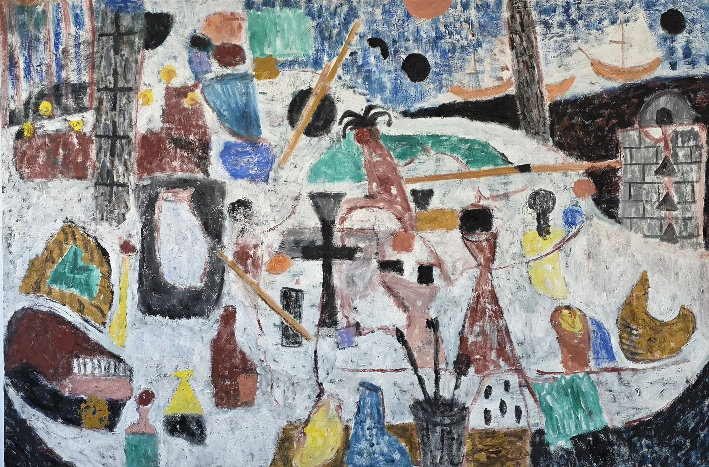  Vessel Mania, 2026, acrylic on canvas, 112 x 168cm   price:&nbsp; $4,500.00 