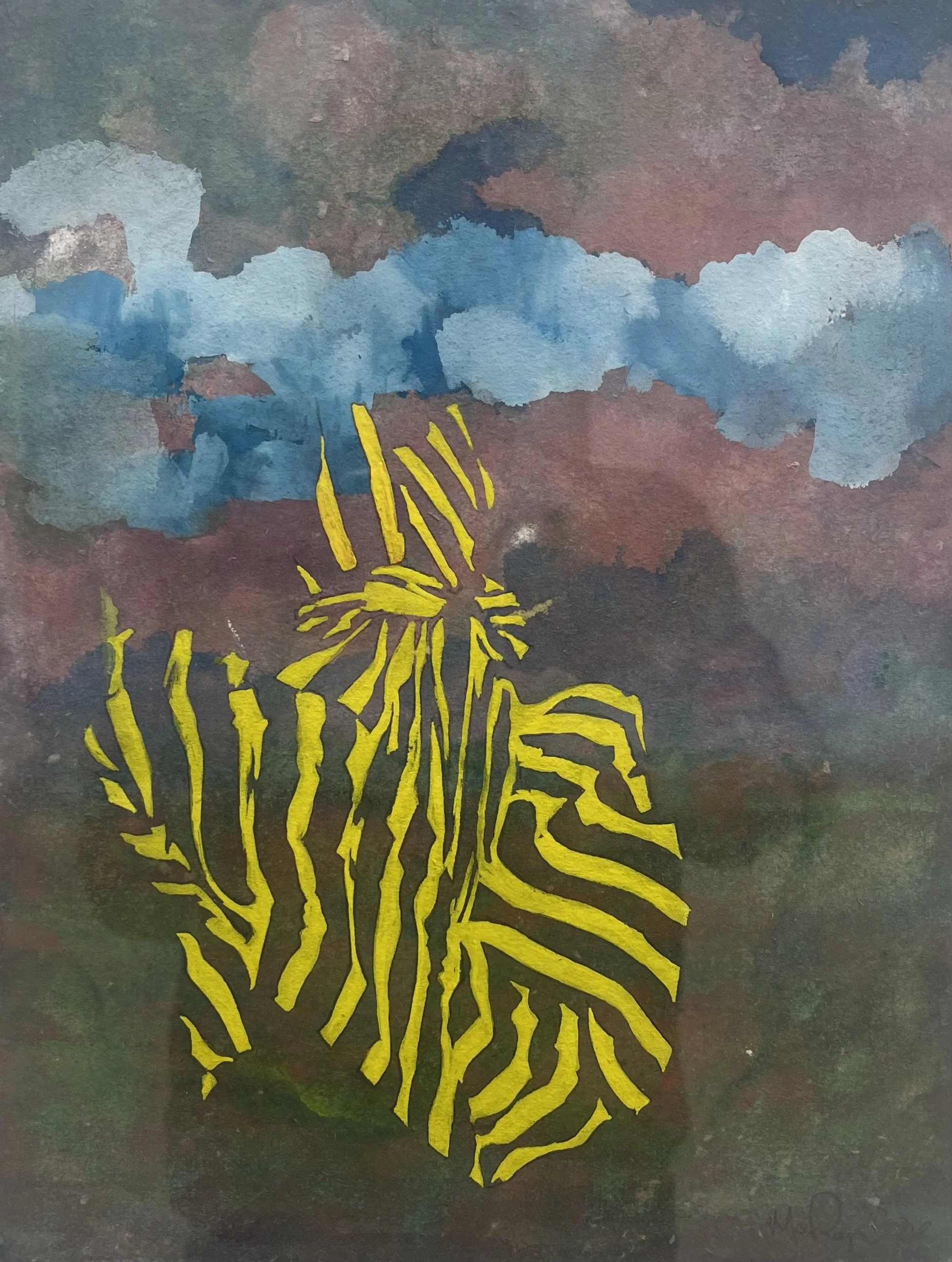  Interval 6, watercolour on handmade paper, 25 x 32 cm&nbsp;   price: $850.00 framed in perspex box 