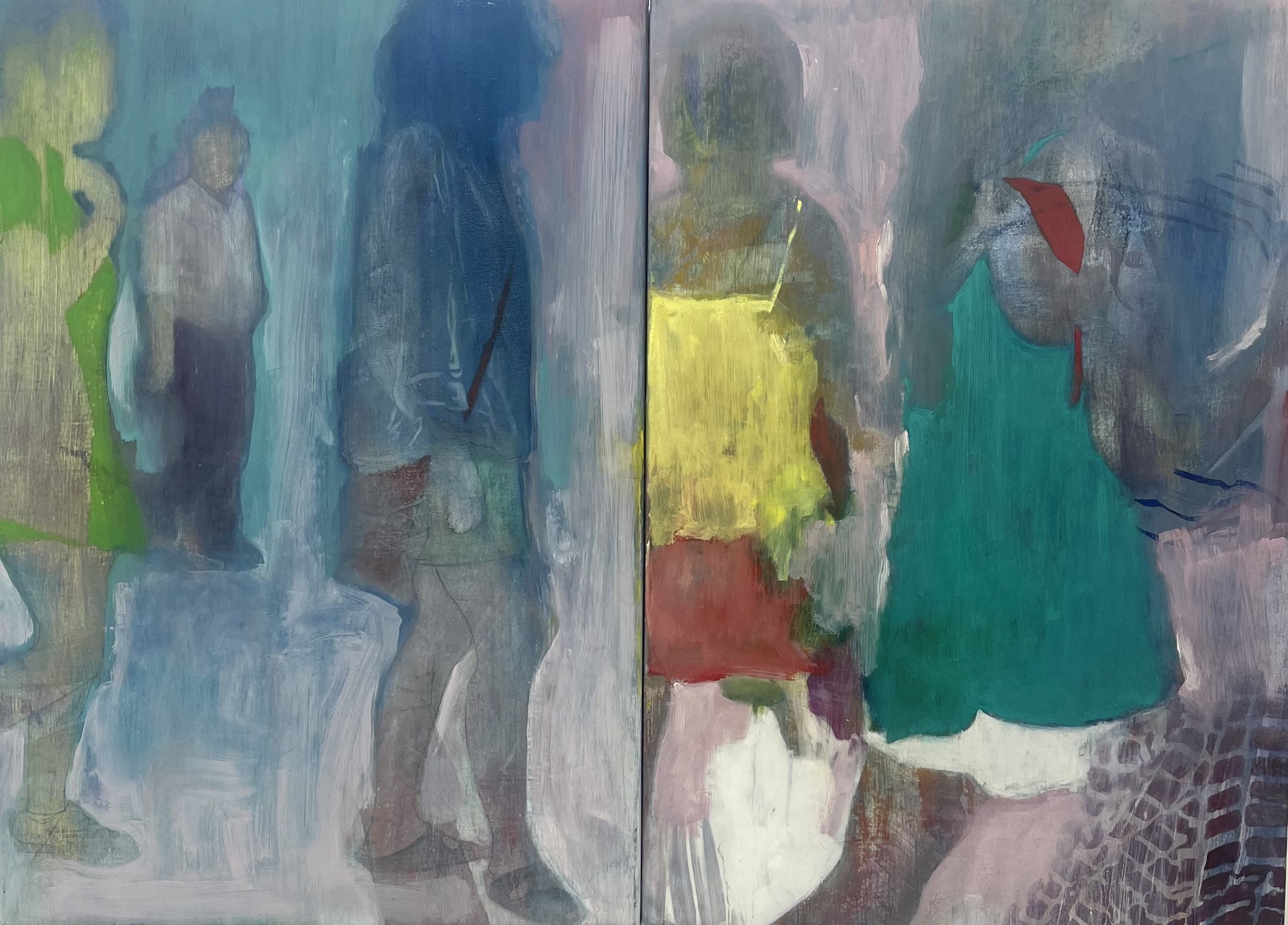  Street Sketch 3, 2026, oil on canvas, diptych, 67 x 93cm    price:  $2,500.00 