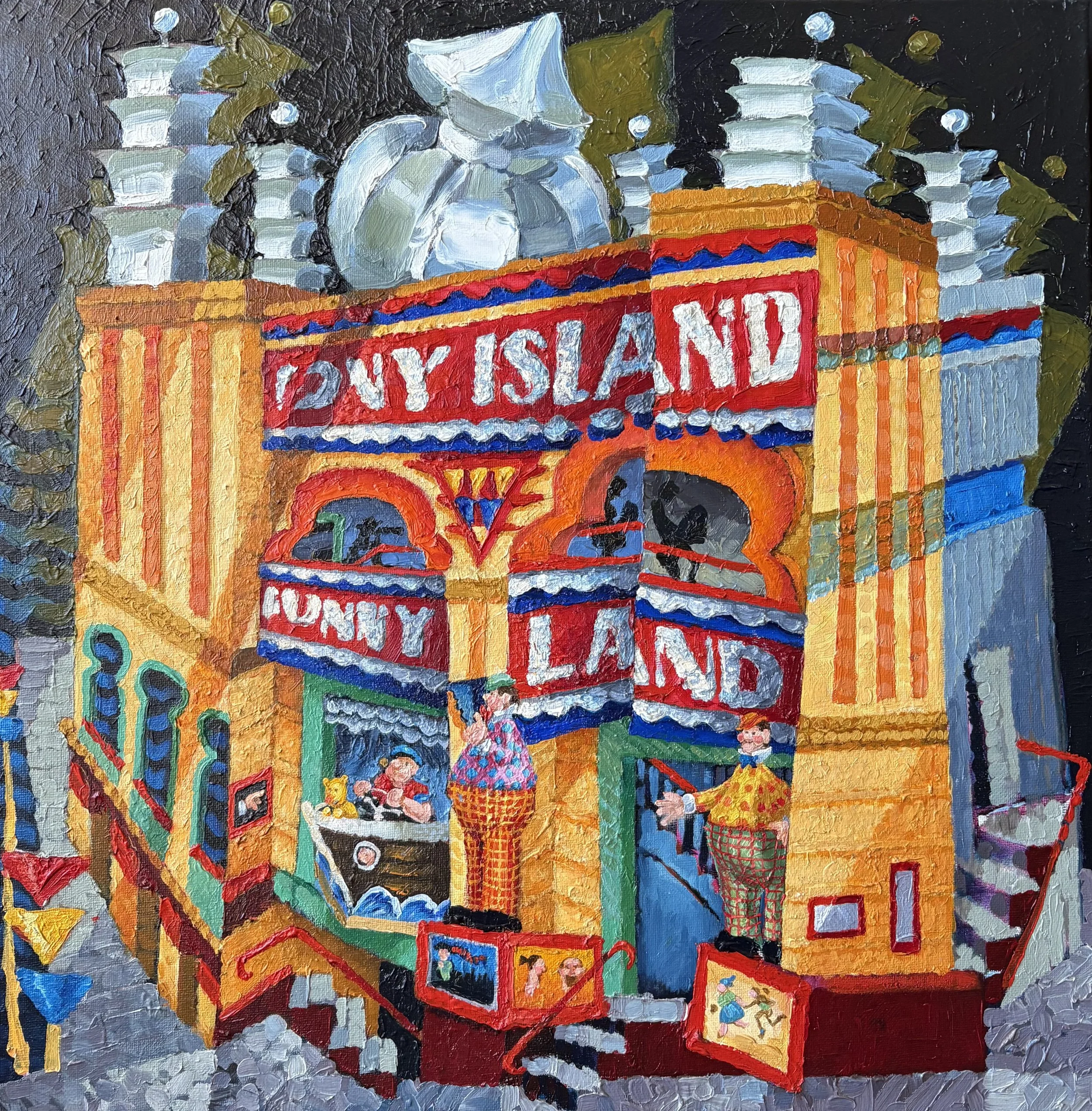  Coney Island, 2026, oil on canvas, 46 x 46 cm&nbsp;   SOLD price:&nbsp; $1,800.00 