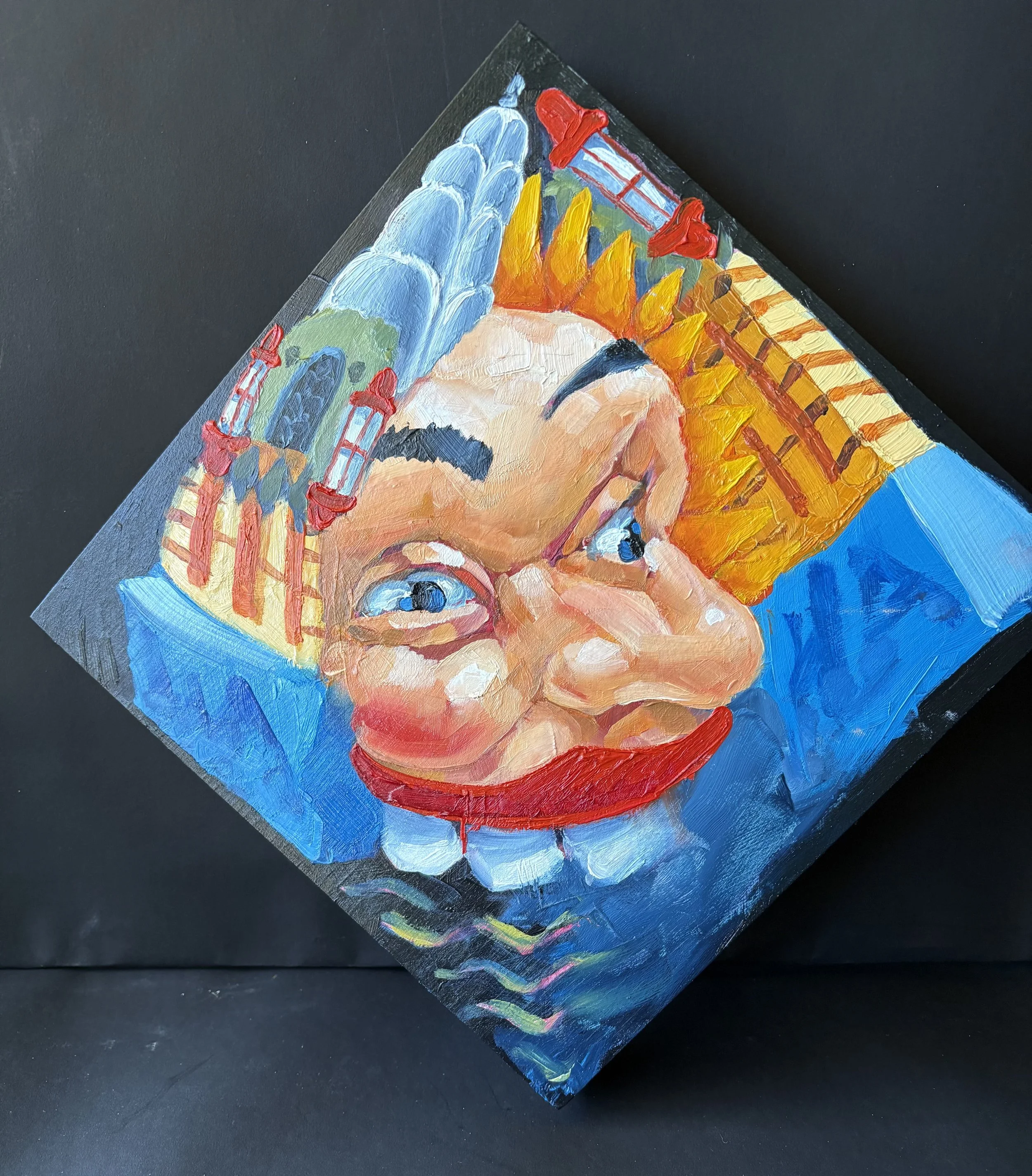  Face 1, 2026, oil on board, 26 x 26cm&nbsp;   price:&nbsp; $975.00 