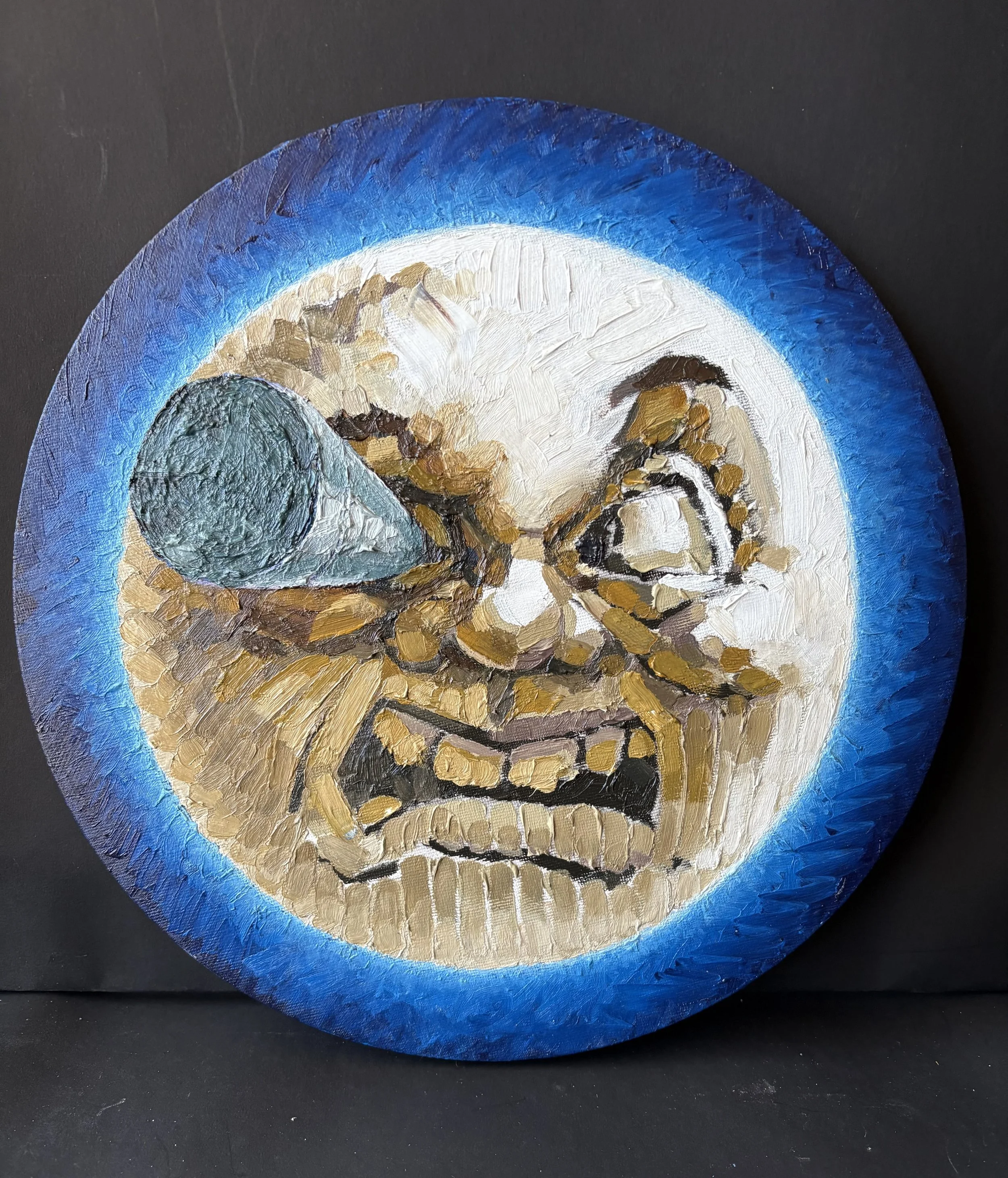  Lumiere Bros, 2026, oil on canvas, 30cm diameter&nbsp;&nbsp;   price:&nbsp; $850.00 