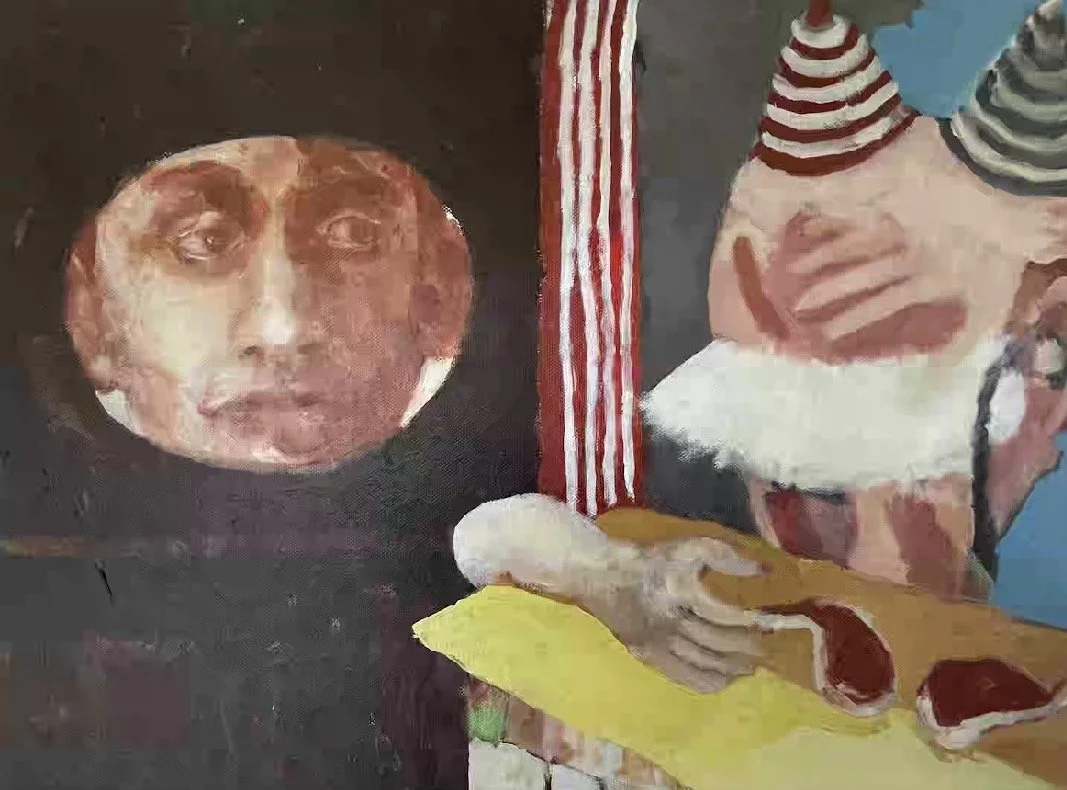 Lamb Dinner, 2026, acrylic on canvas, 40.5 x 51cm&nbsp; &nbsp;&nbsp;&nbsp;&nbsp;&nbsp;&nbsp;&nbsp;&nbsp;&nbsp;&nbsp;&nbsp;&nbsp;&nbsp;&nbsp;&nbsp;&nbsp;&nbsp;&nbsp;&nbsp;   price:&nbsp; $750.00 